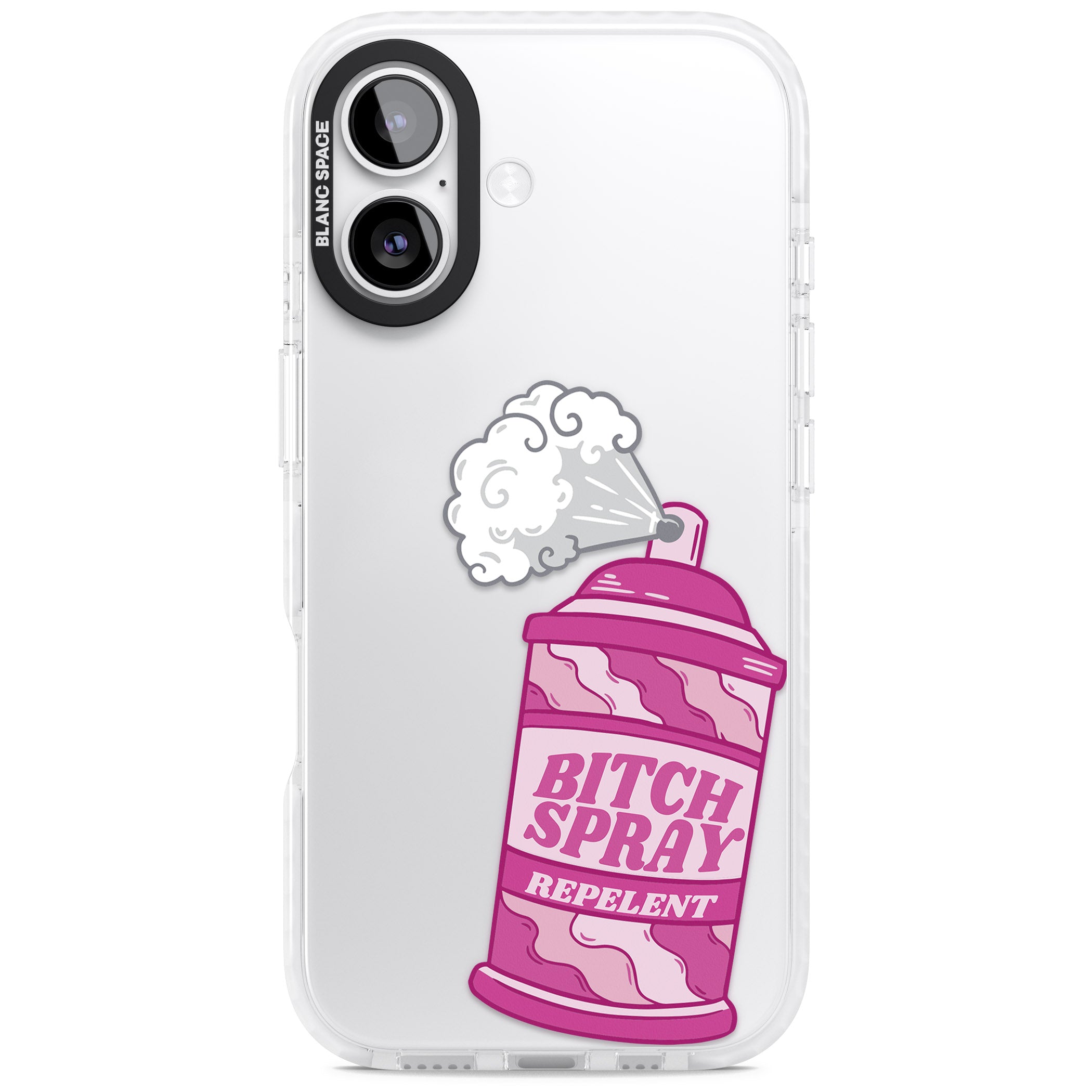 B*Tch Spray iPhone 17 Impact Clear Phone Case