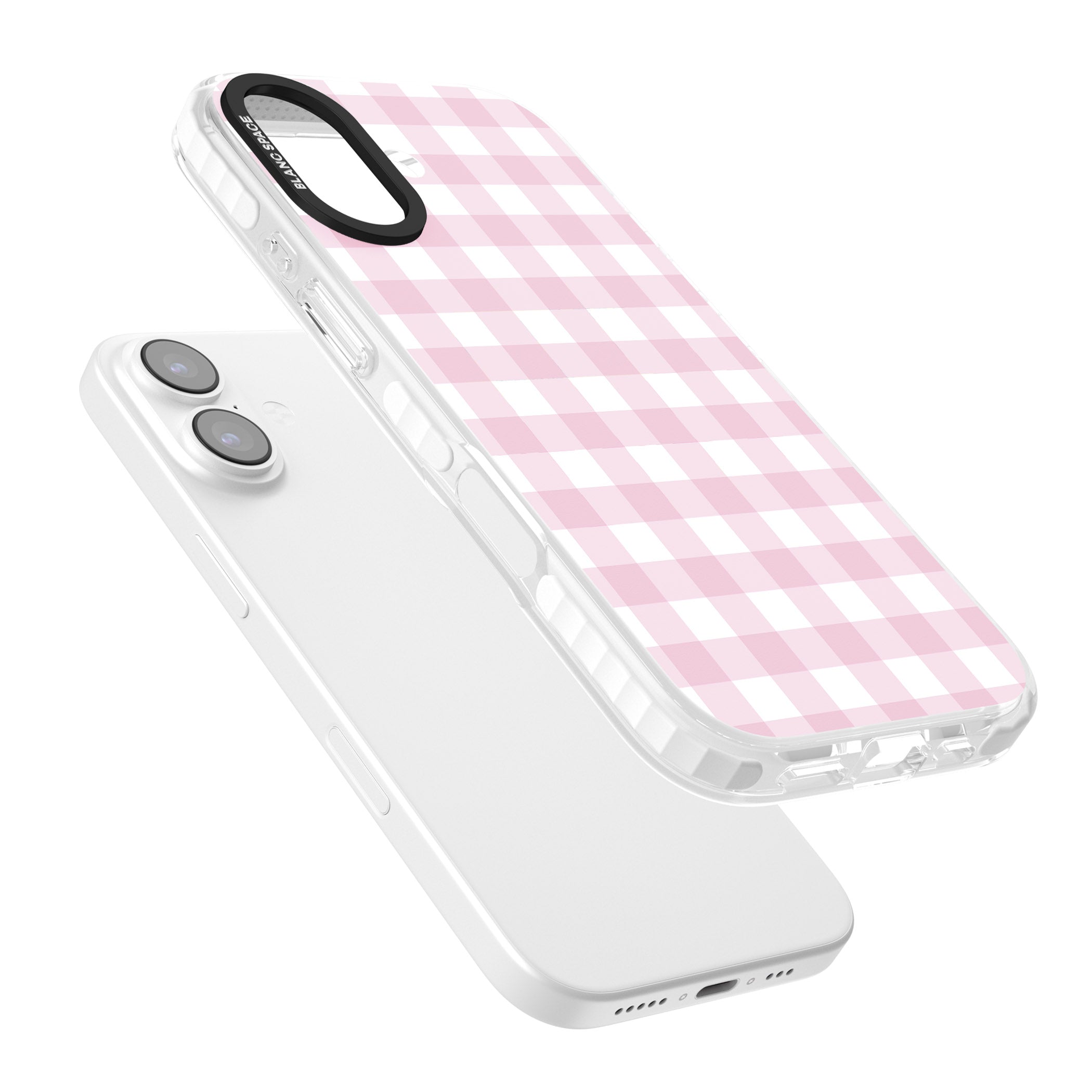 Pink Gingham Pattern iPhone 17 Impact Clear Phone Case Colours