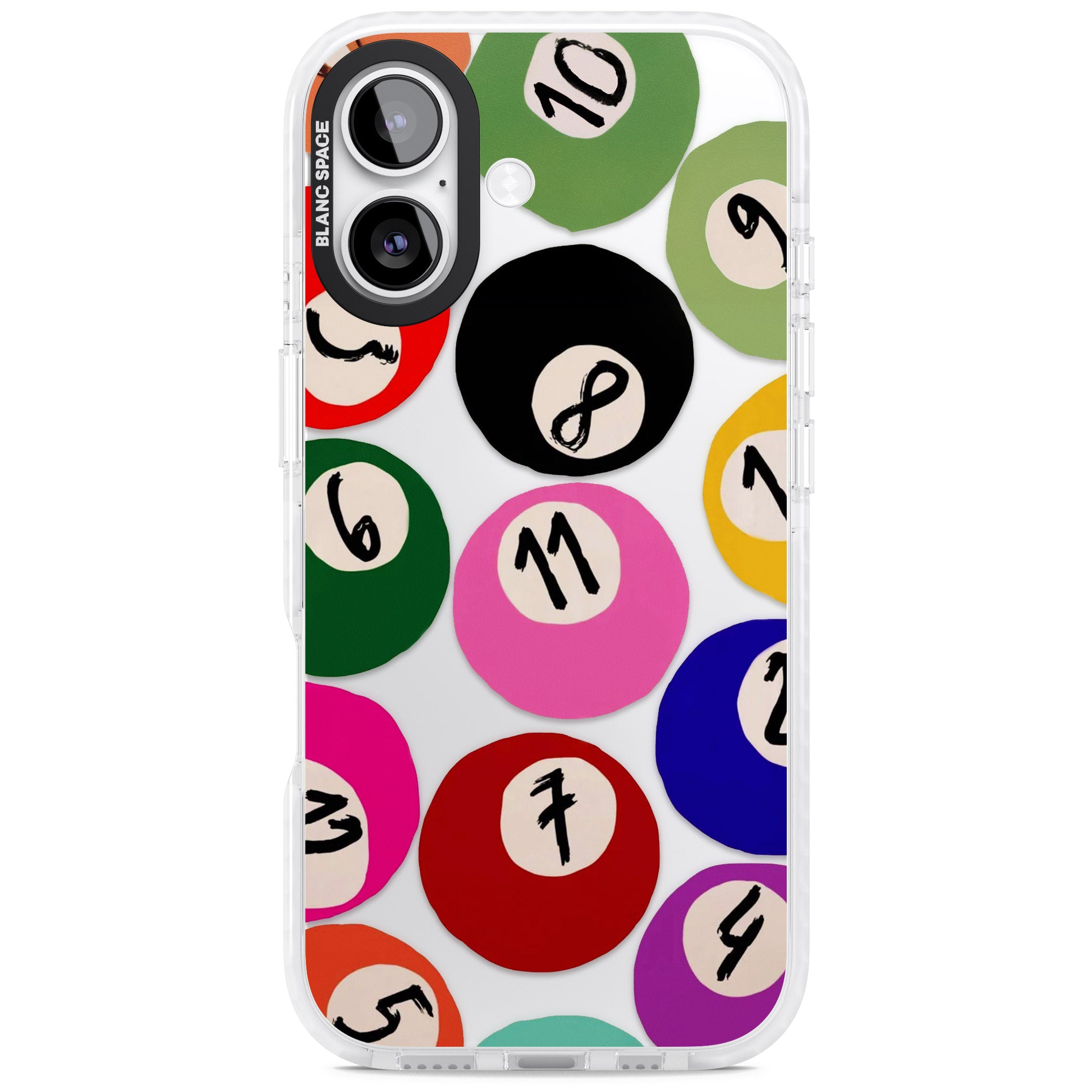 Pool Balls iPhone 17 Impact Clear Phone Case