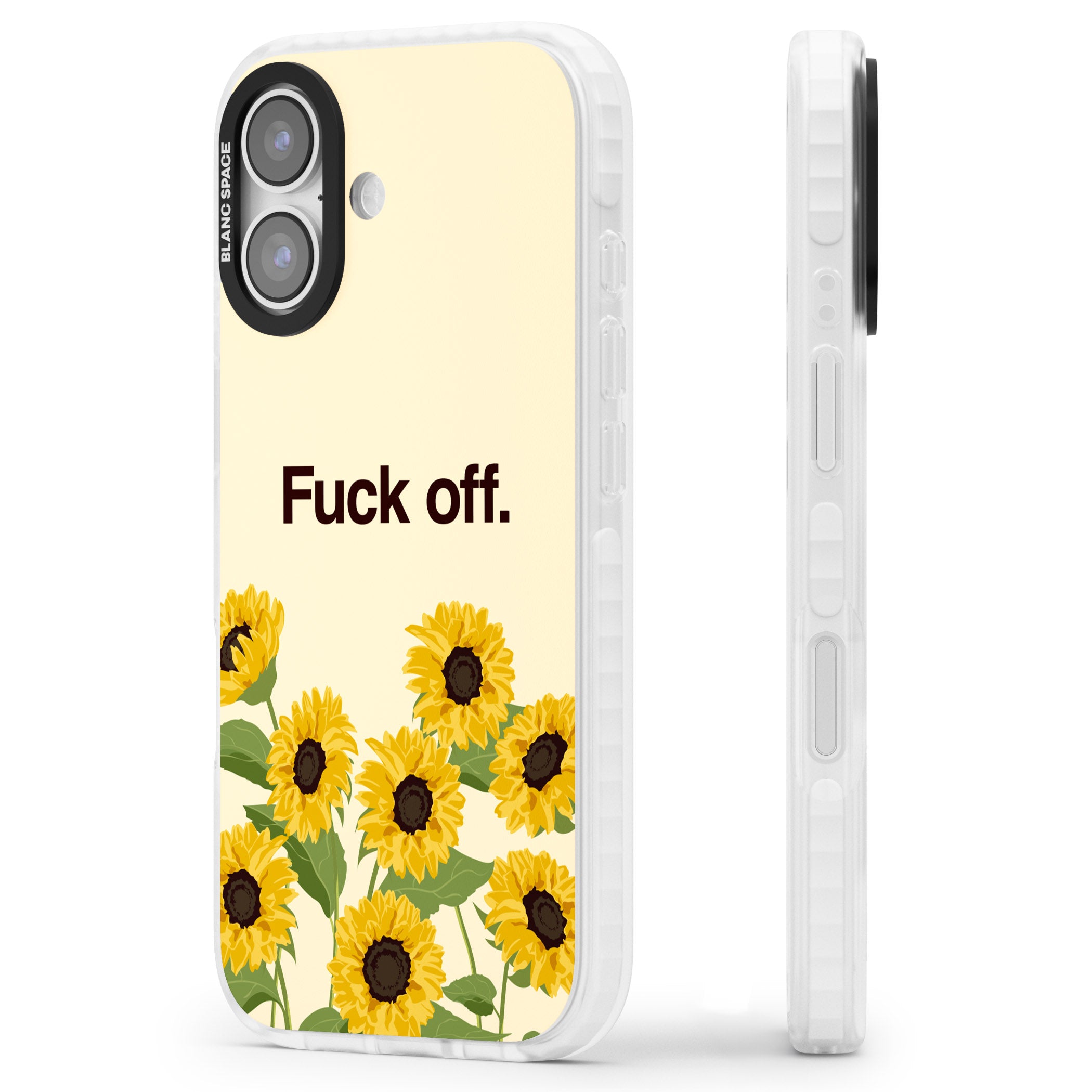 F*Ck Off iPhone 17 Impact Clear Phone Case Side Profile