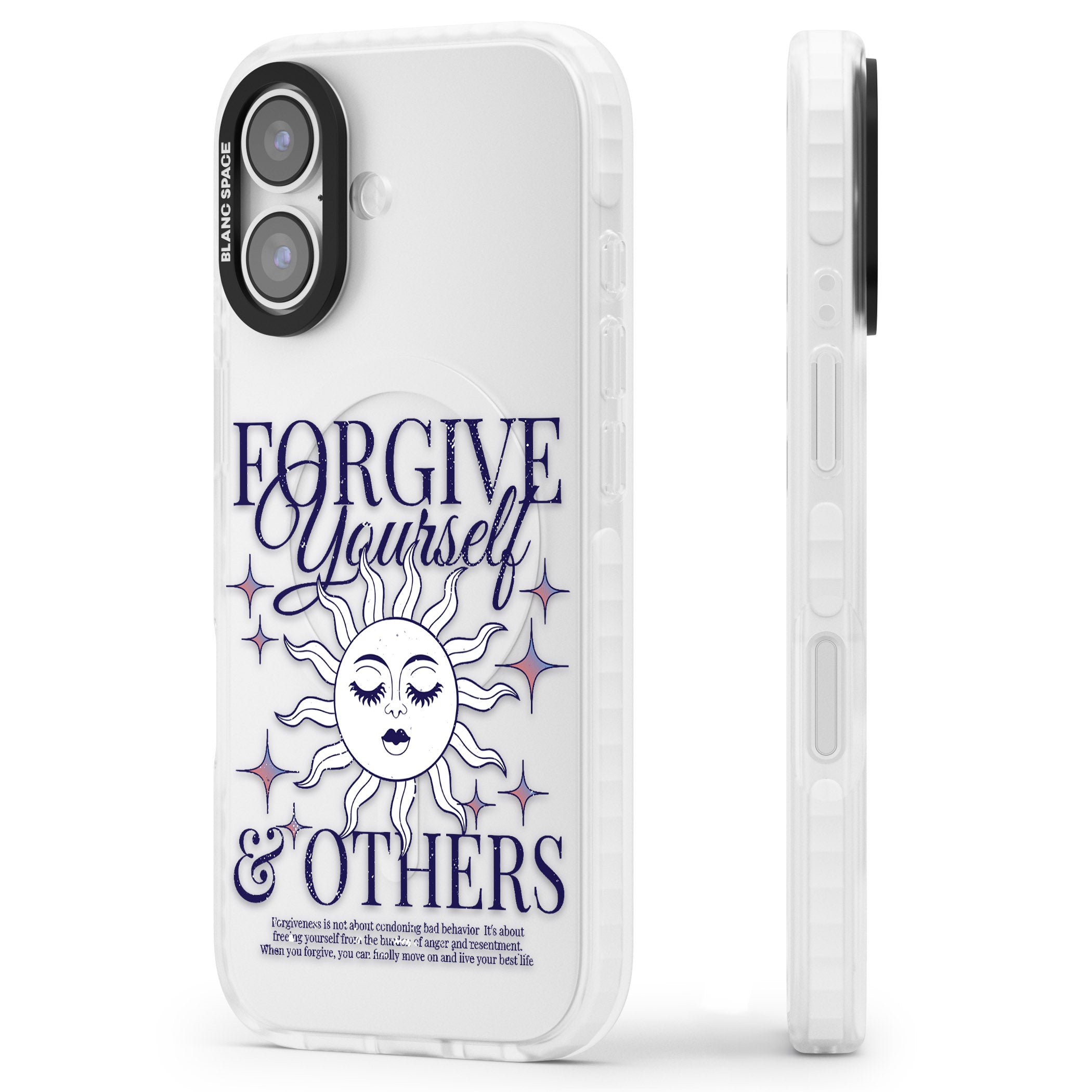 Forgiveness iPhone 17 Impact Clear Phone Case Side Profile