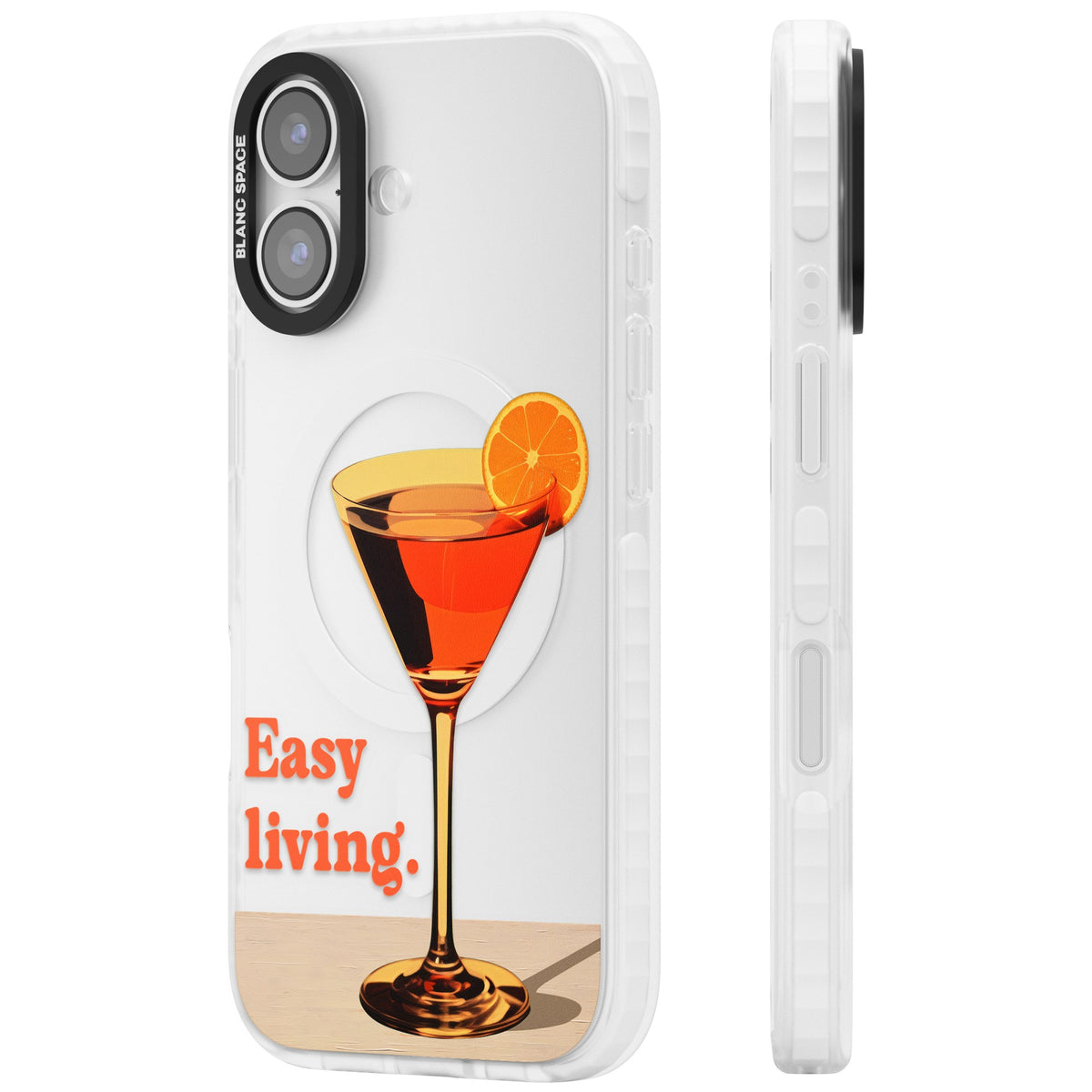 Easy Living iPhone 16 / iPhone 16 Plus / iPhone 17 Impact Clear Phone Case side