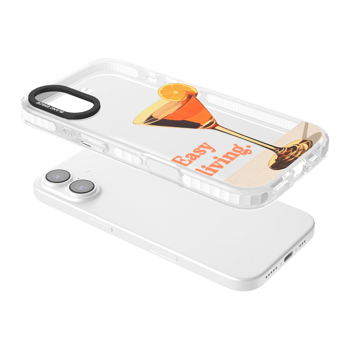 Easy Living iPhone 16 / iPhone 16 Plus / iPhone 17 Impact Clear Phone Case angled