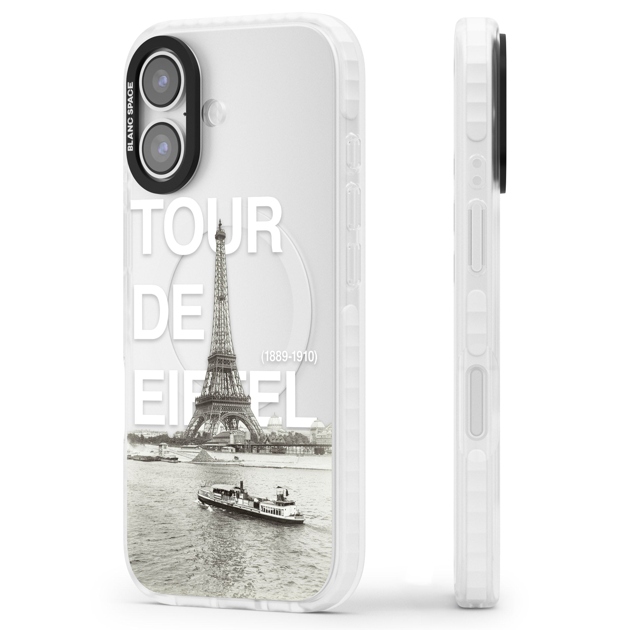 Tour De Eiffel iPhone 17 Impact Clear Phone Case Side Profile