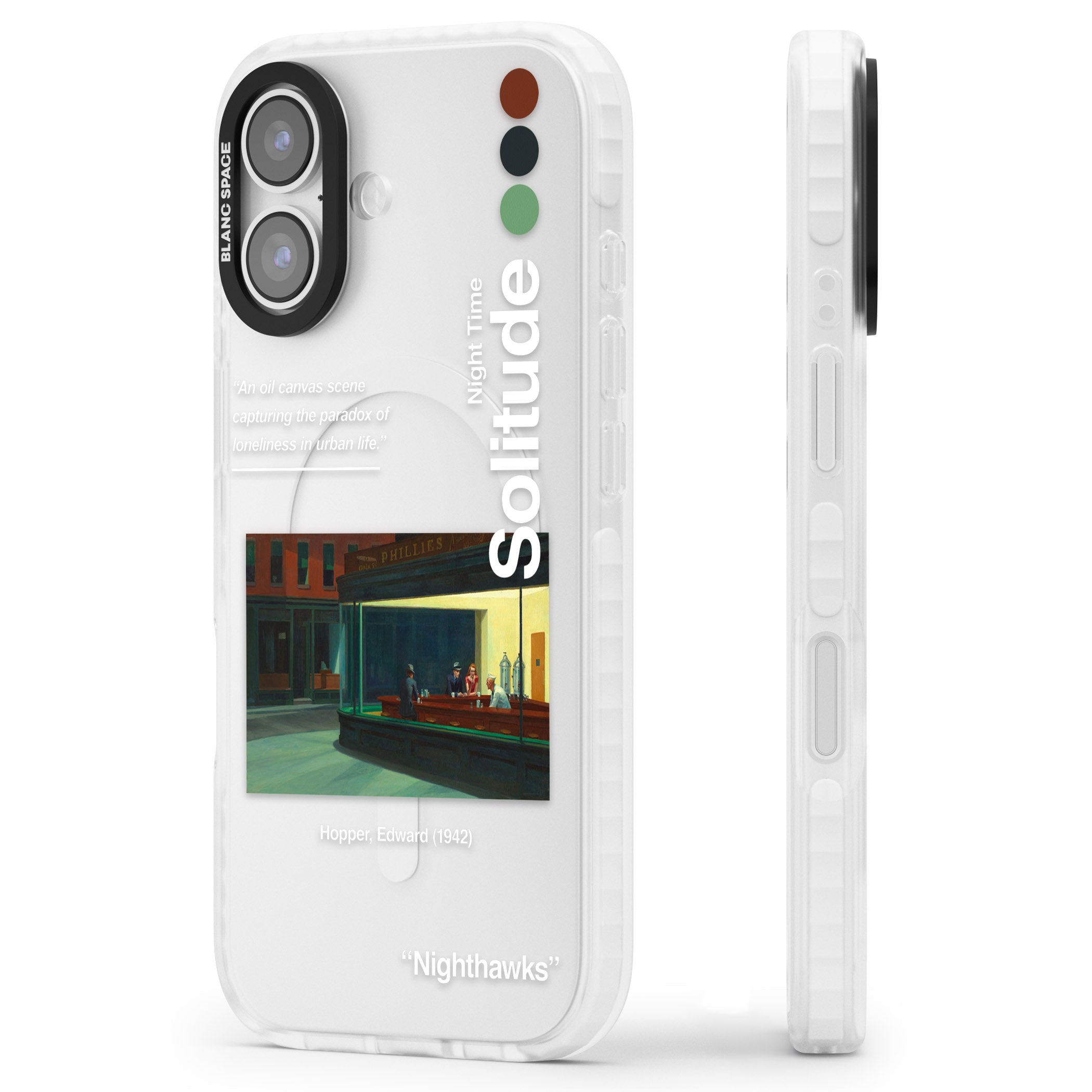 Nighthawks iPhone 17 Impact Clear Phone Case Side Profile