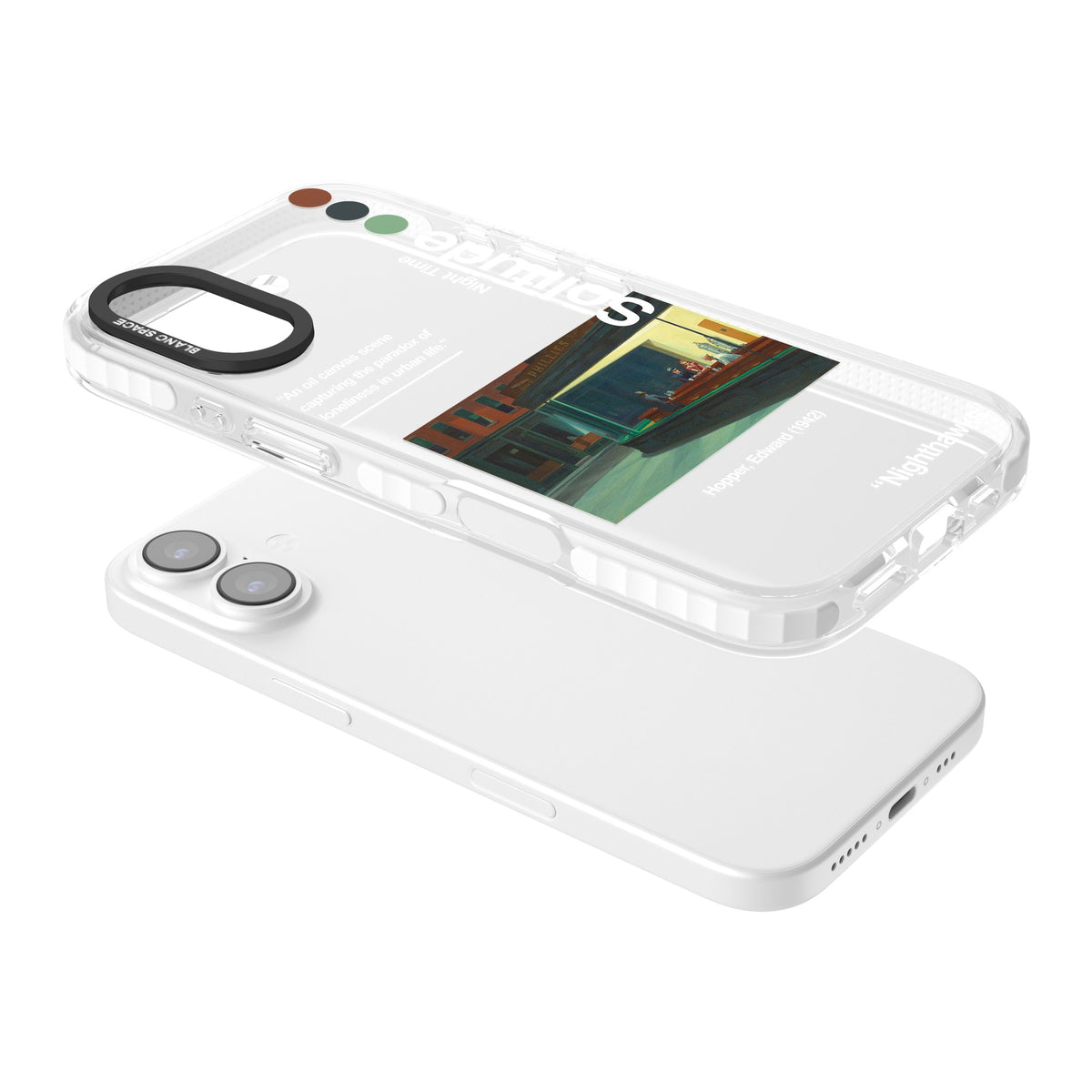 Nighthawks iPhone 16 / iPhone 16 Plus / iPhone 17 Impact Clear Phone Case angled