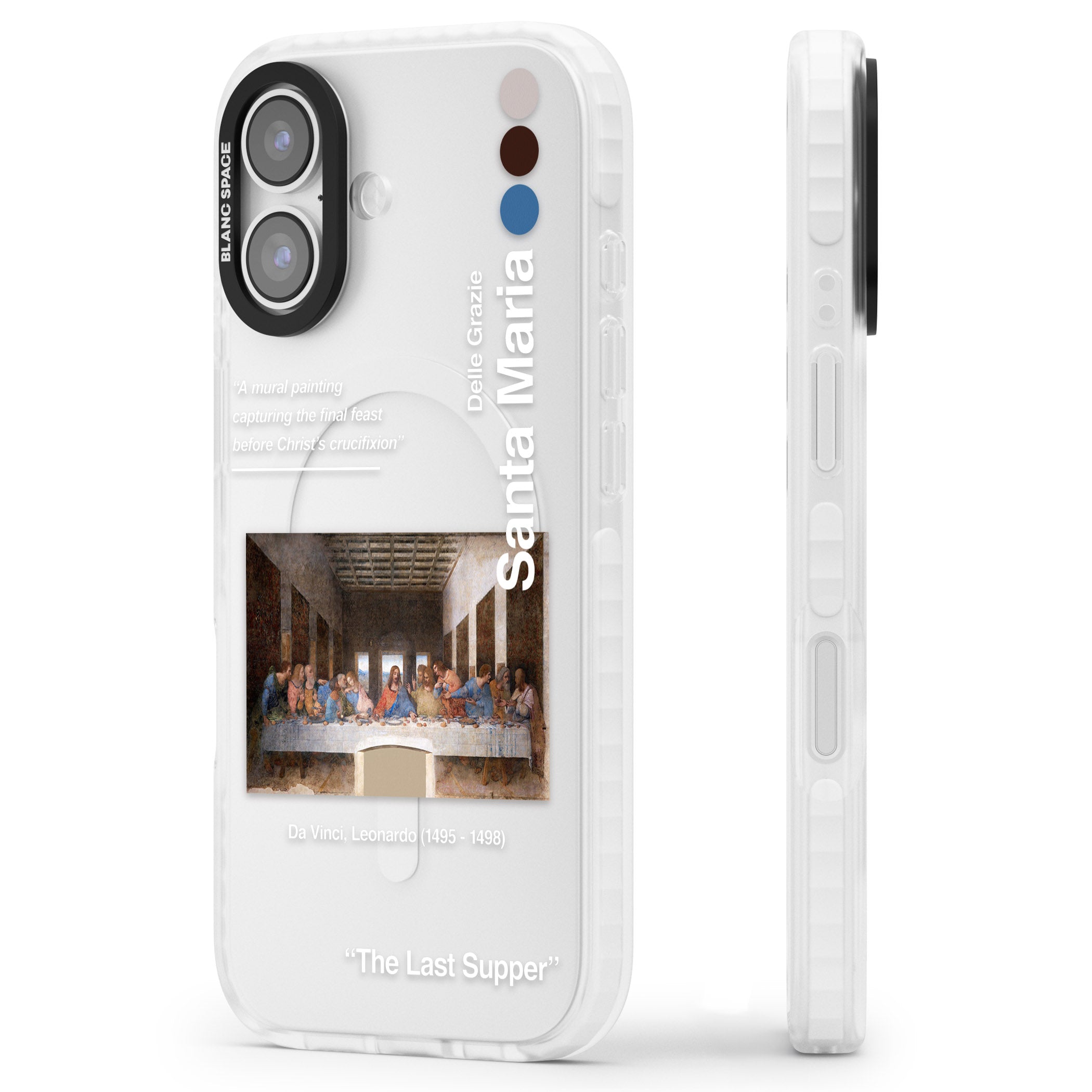 The Last Supper iPhone 17 Impact Clear Phone Case Side Profile