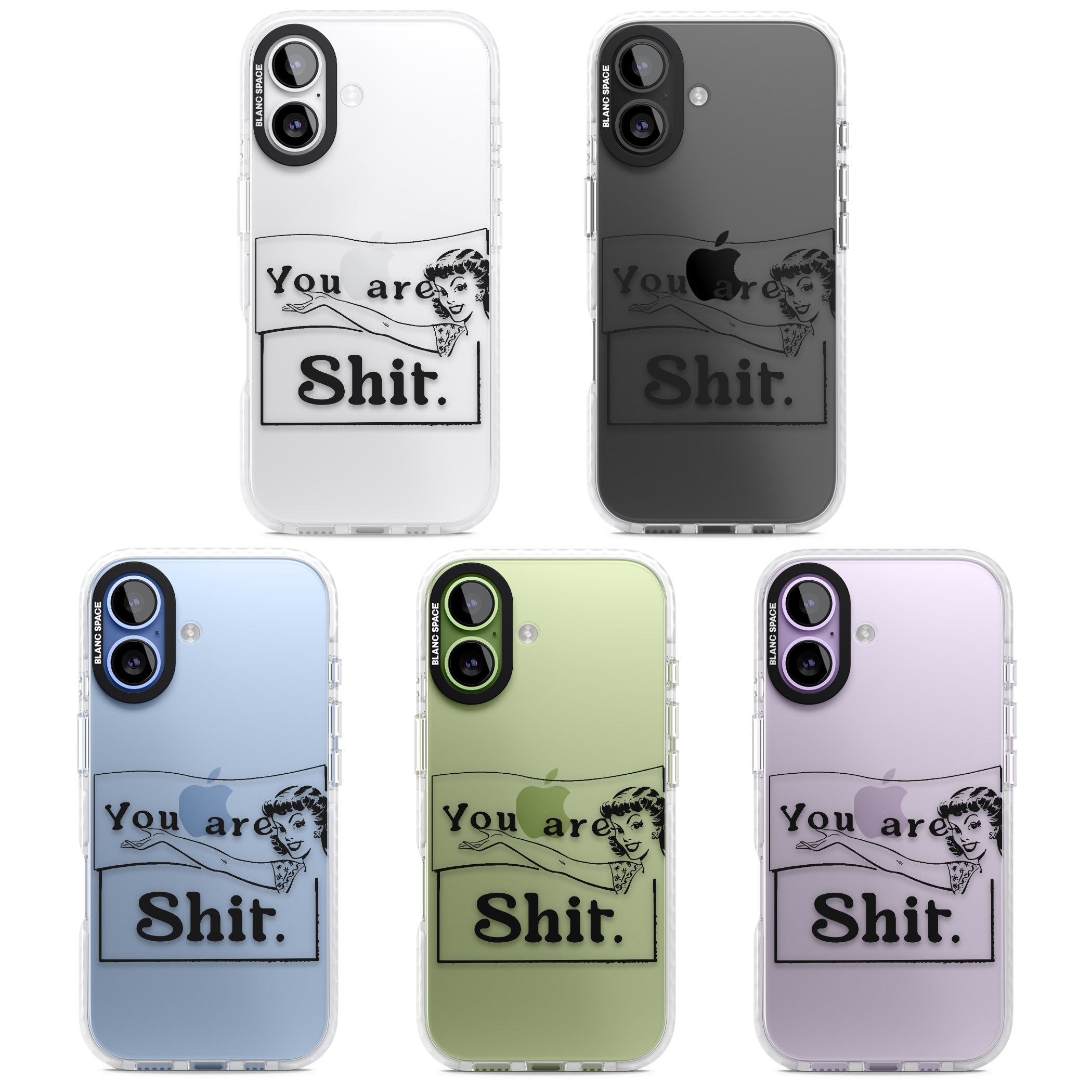 You Are Sh T iPhone 17 Impact Clear Phone Case APT Impact Protection
