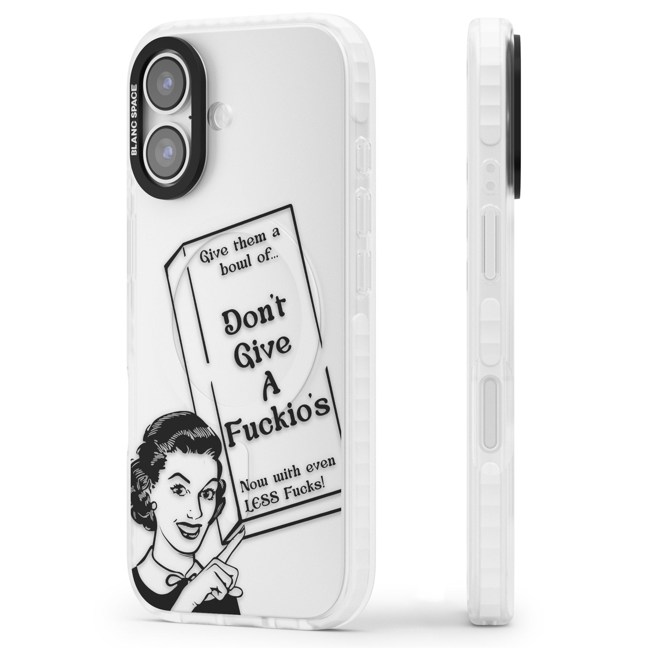 Dont Give A F Ckios Cereal iPhone 17 Impact Clear Phone Case Side Profile
