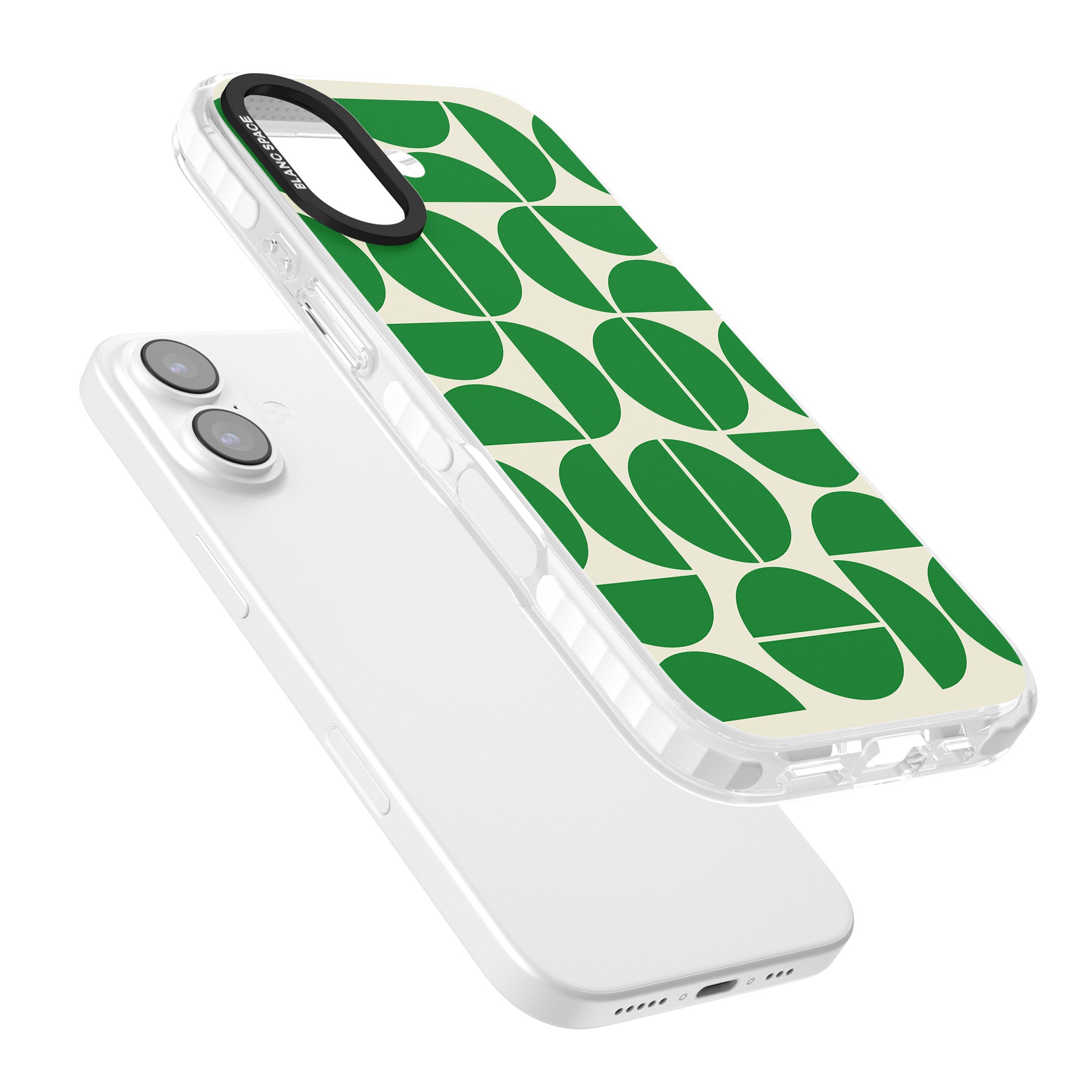 Retro Green Circles iPhone 17 Impact Clear Phone Case Colours