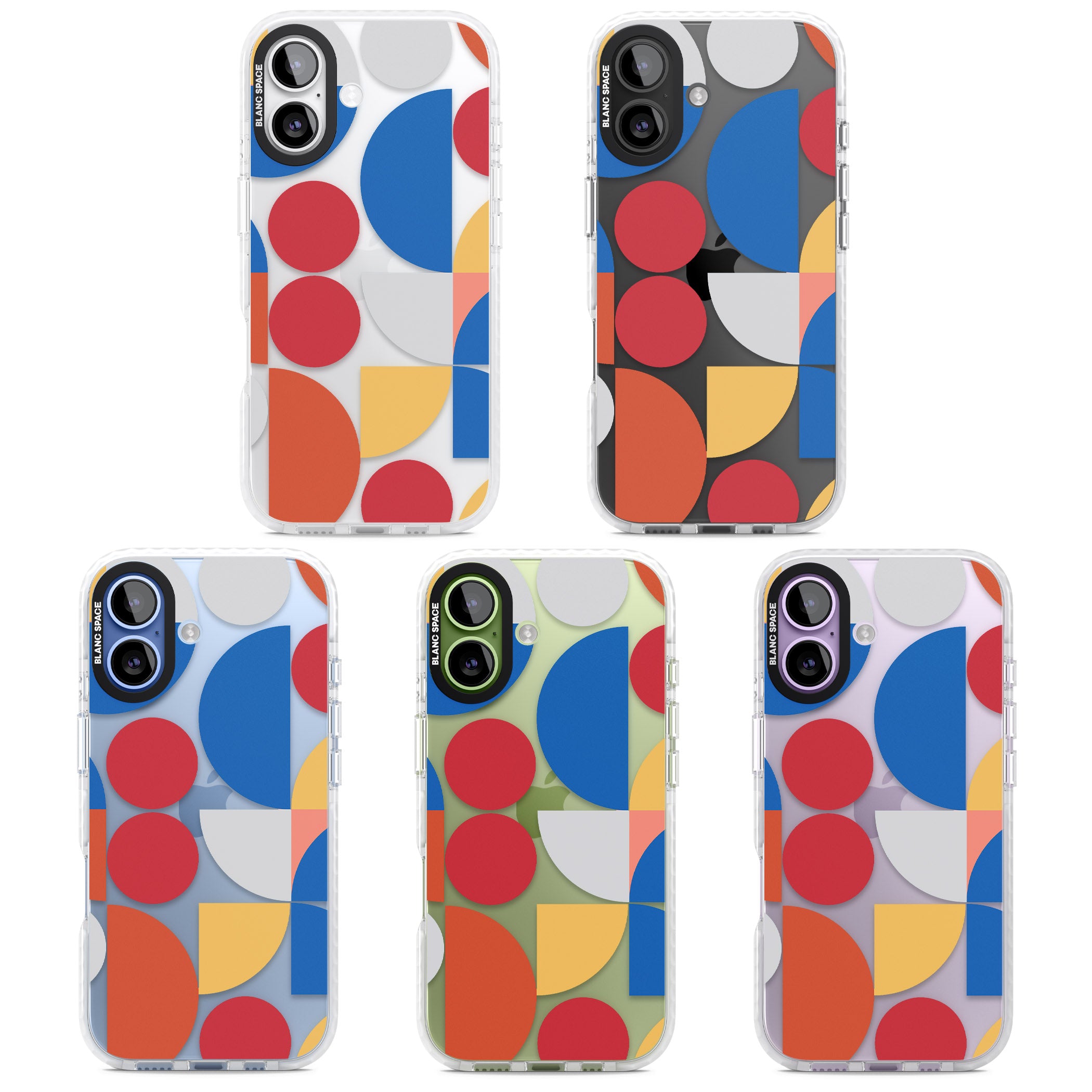 Abstract Colorful Geometric iPhone 17 Impact Clear Phone Case APT Impact Protection