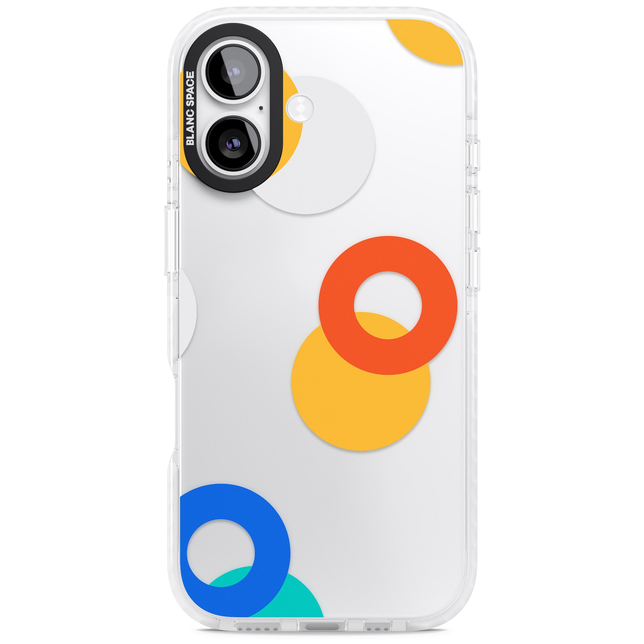 Abstract Mixed Circles iPhone 17 Impact Clear Phone Case