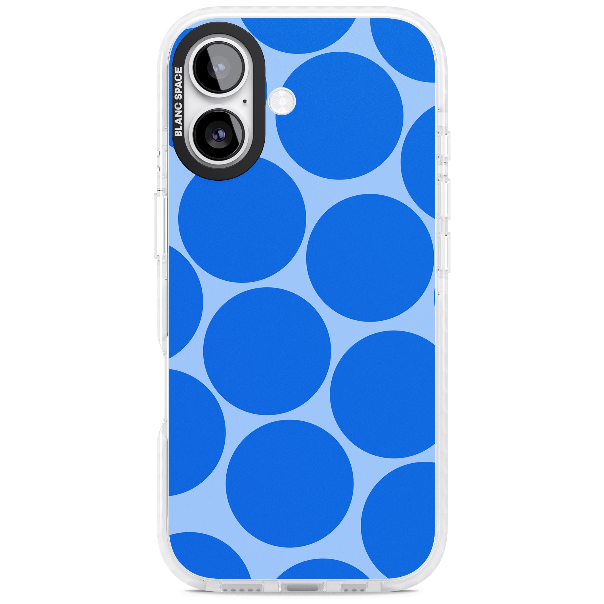 Retro Blue Dot iPhone 17 Impact Clear Phone Case