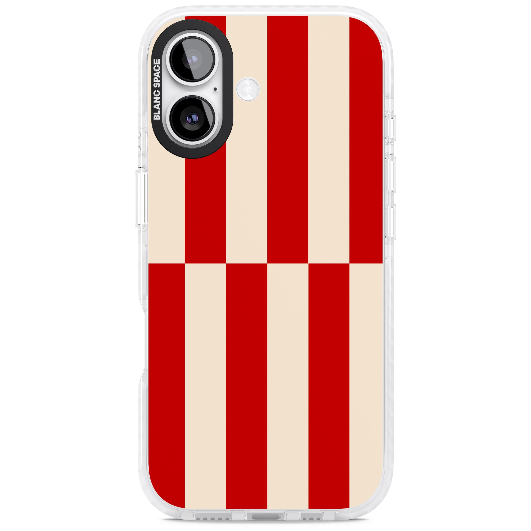 Retro Red Stripes iPhone 17 Impact Clear Phone Case