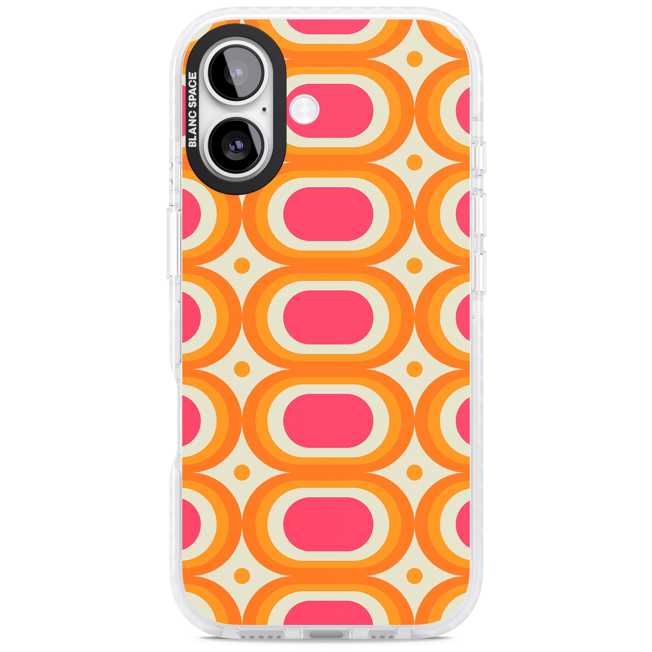 Groovy 60S Shape Pattern iPhone 17 Impact Clear Phone Case