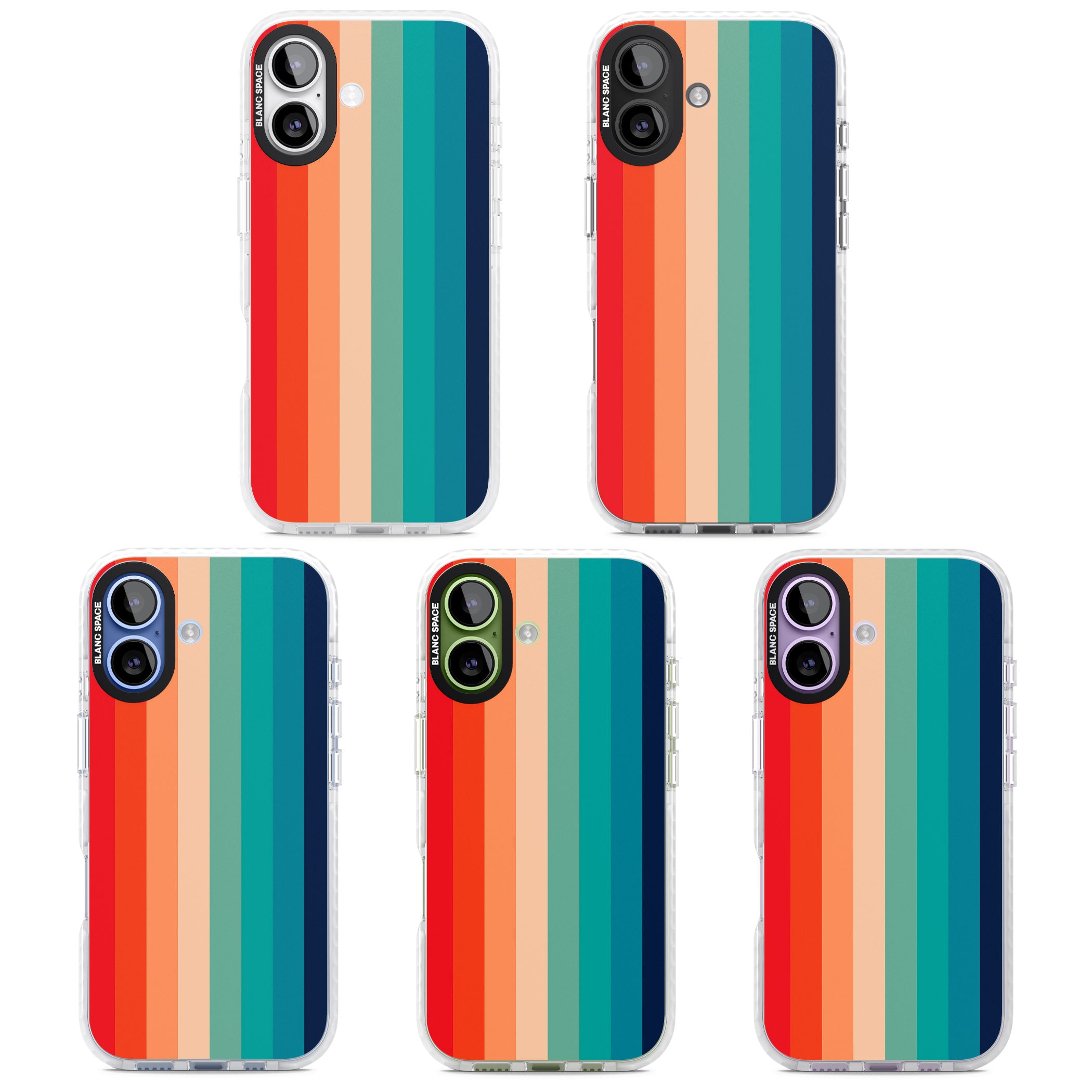 Retro 70'S Colour Palette iPhone 17 Impact Clear Phone Case APT Impact Protection
