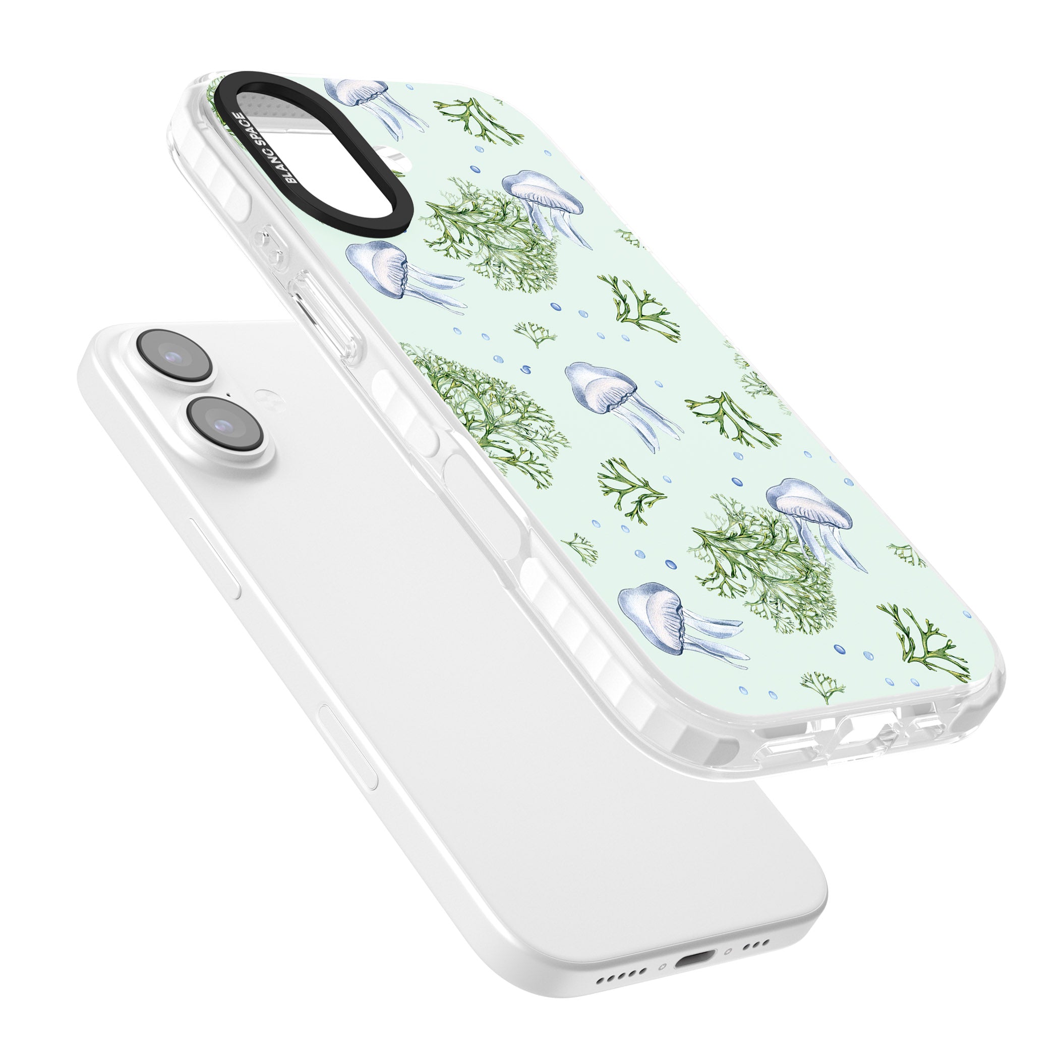 Jellyfish & Seaweed iPhone 17 Impact Clear Phone Case Colours