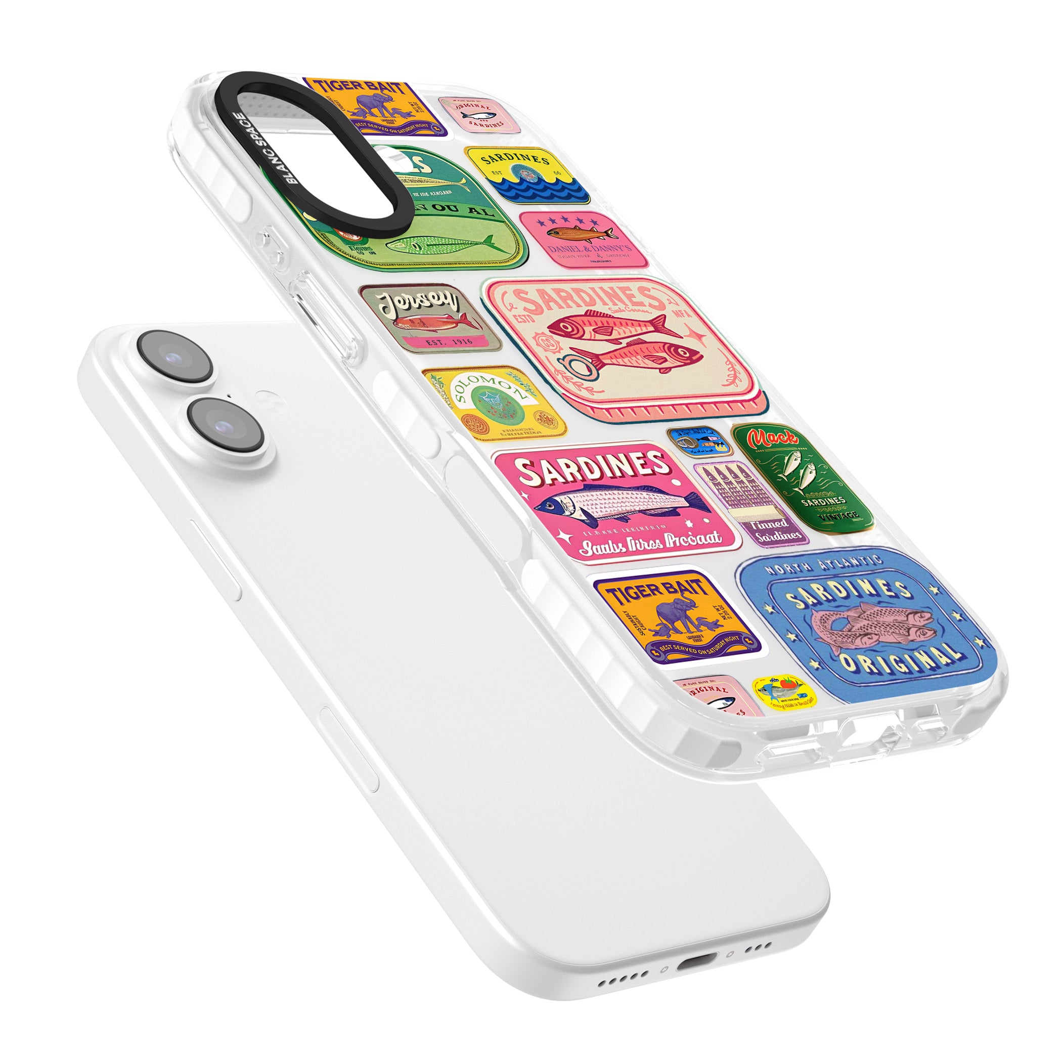 Vintage Sardine Tins iPhone 17 Impact Clear Phone Case Colours