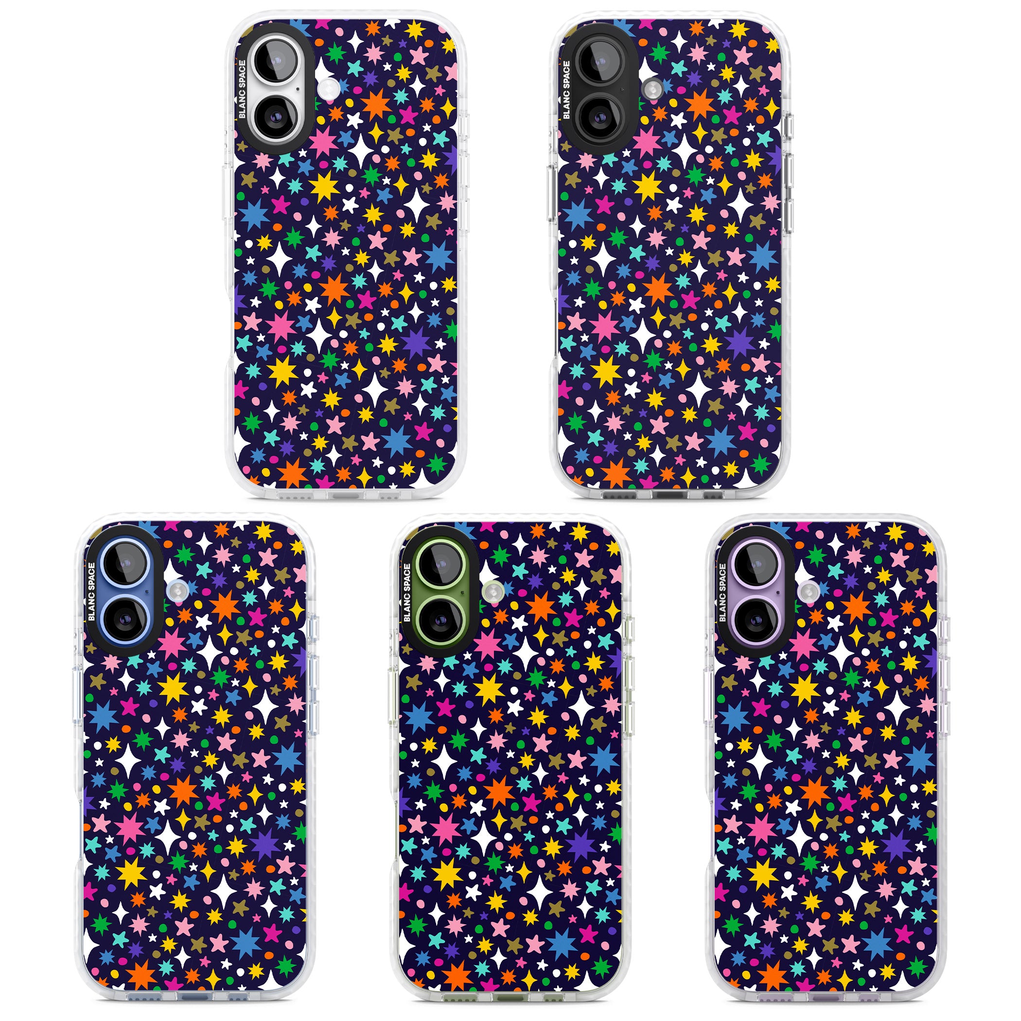 Rainbow Starburst (Purple) iPhone 17 Impact Clear Phone Case APT Impact Protection