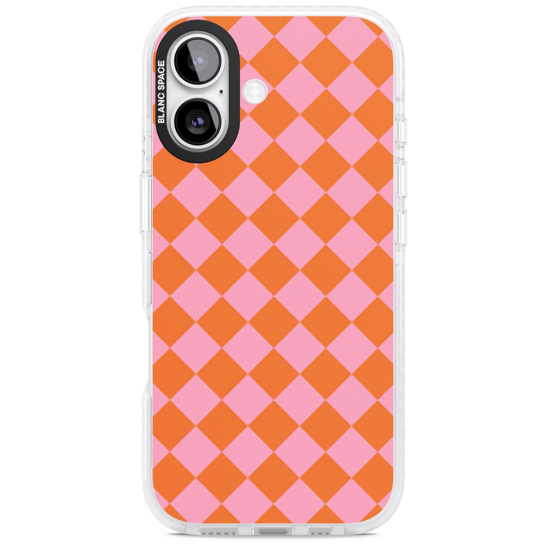 Retro Sunset Diamond Plaid iPhone 17 Impact Clear Phone Case