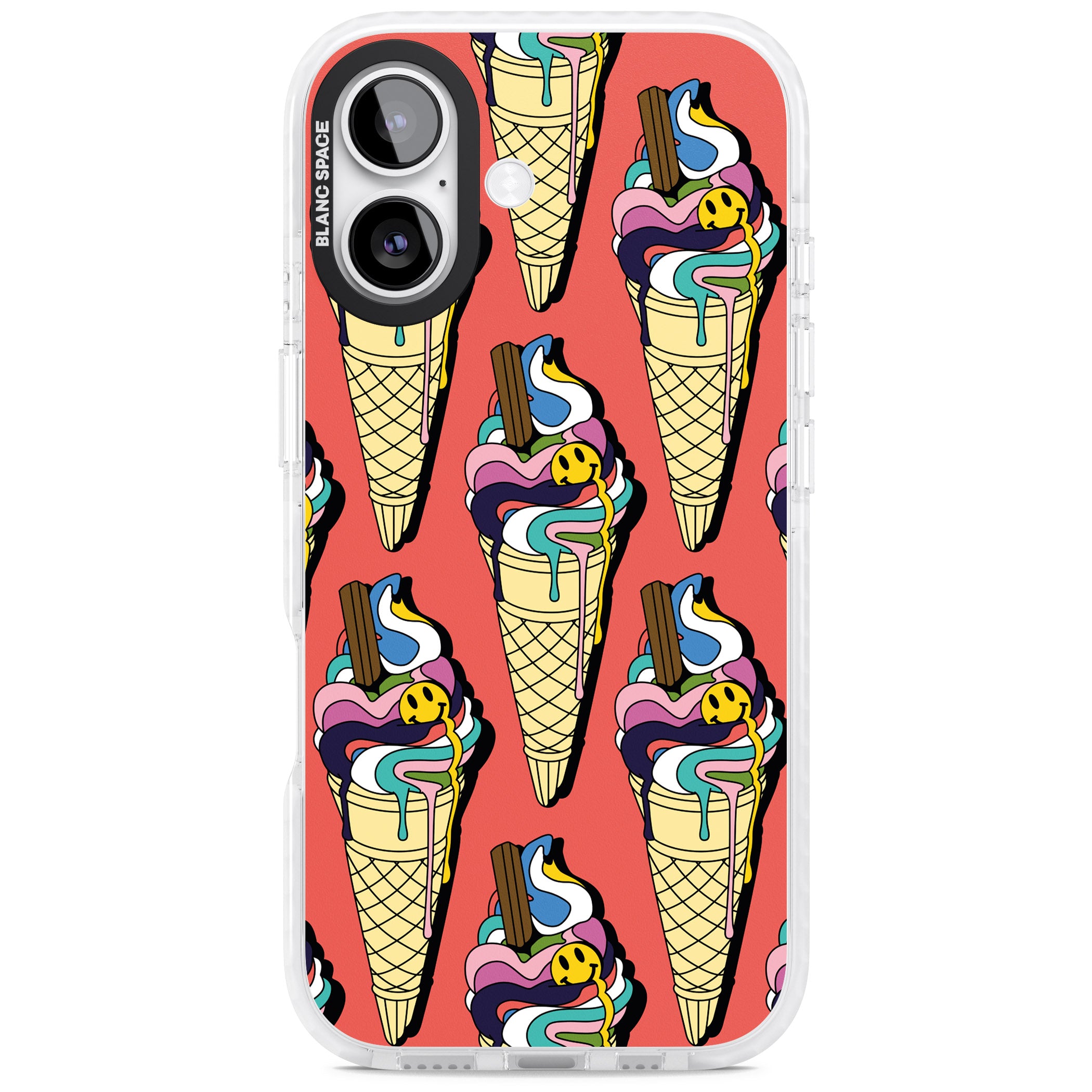 Trip & Drip Ice Cream (Red) iPhone 17 Impact Clear Phone Case