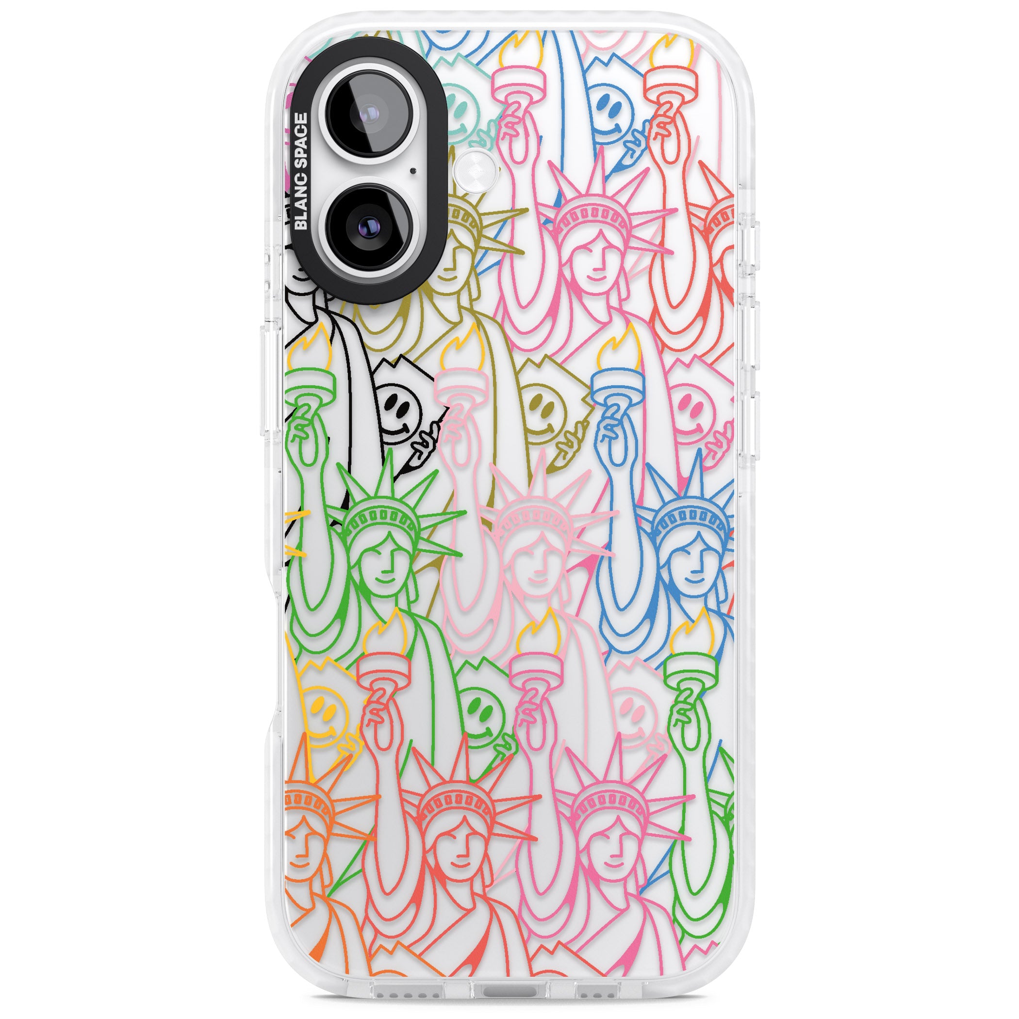 Multicolour Liberty Line Pattern iPhone 17 Impact Clear Phone Case