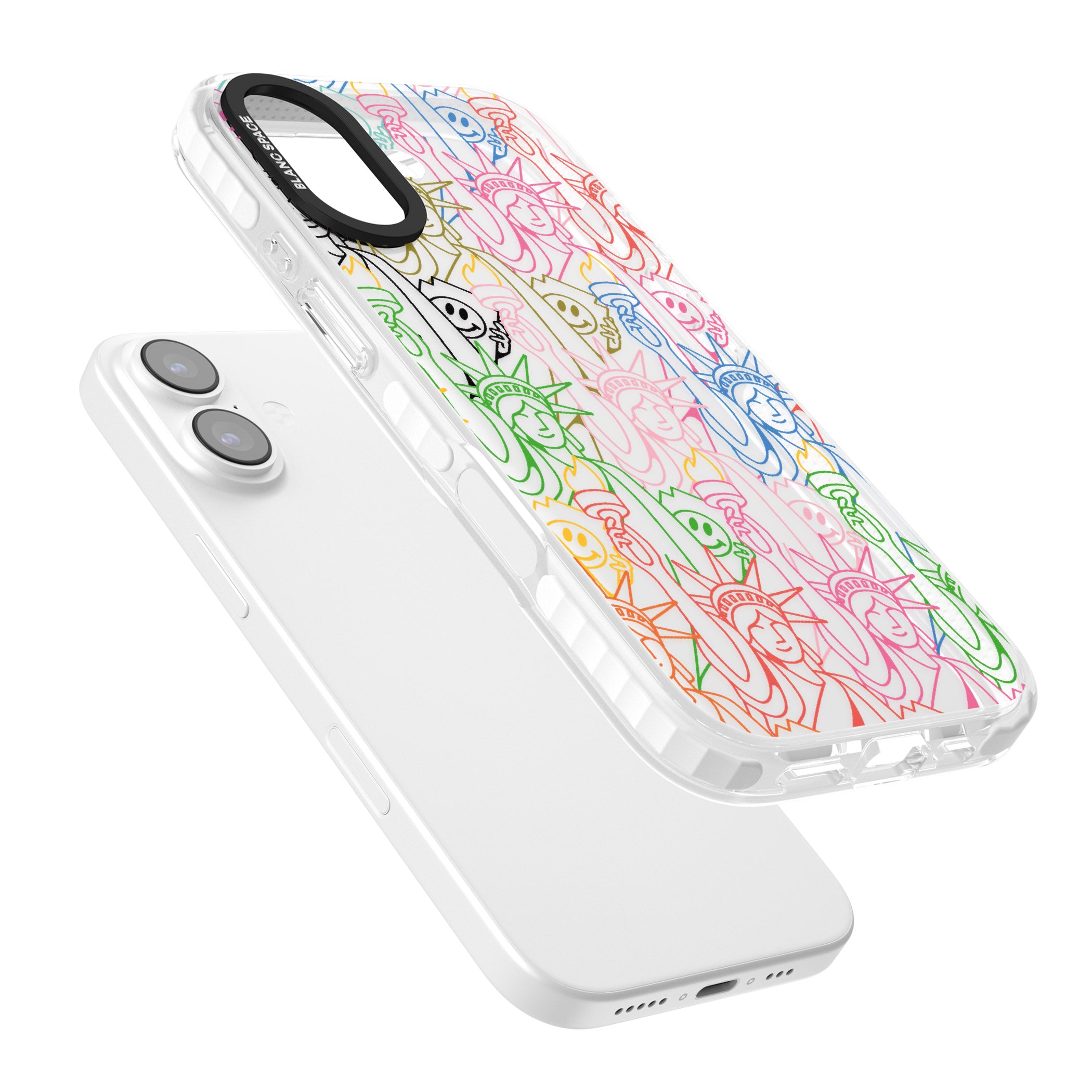 Multicolour Liberty Line Pattern iPhone 17 Impact Clear Phone Case Colours