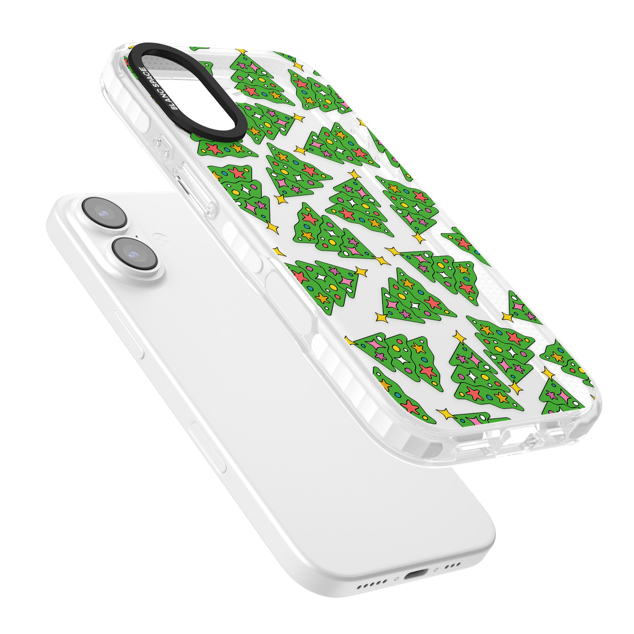 Christmas Tree Pattern iPhone 17 Impact Clear Phone Case Colours