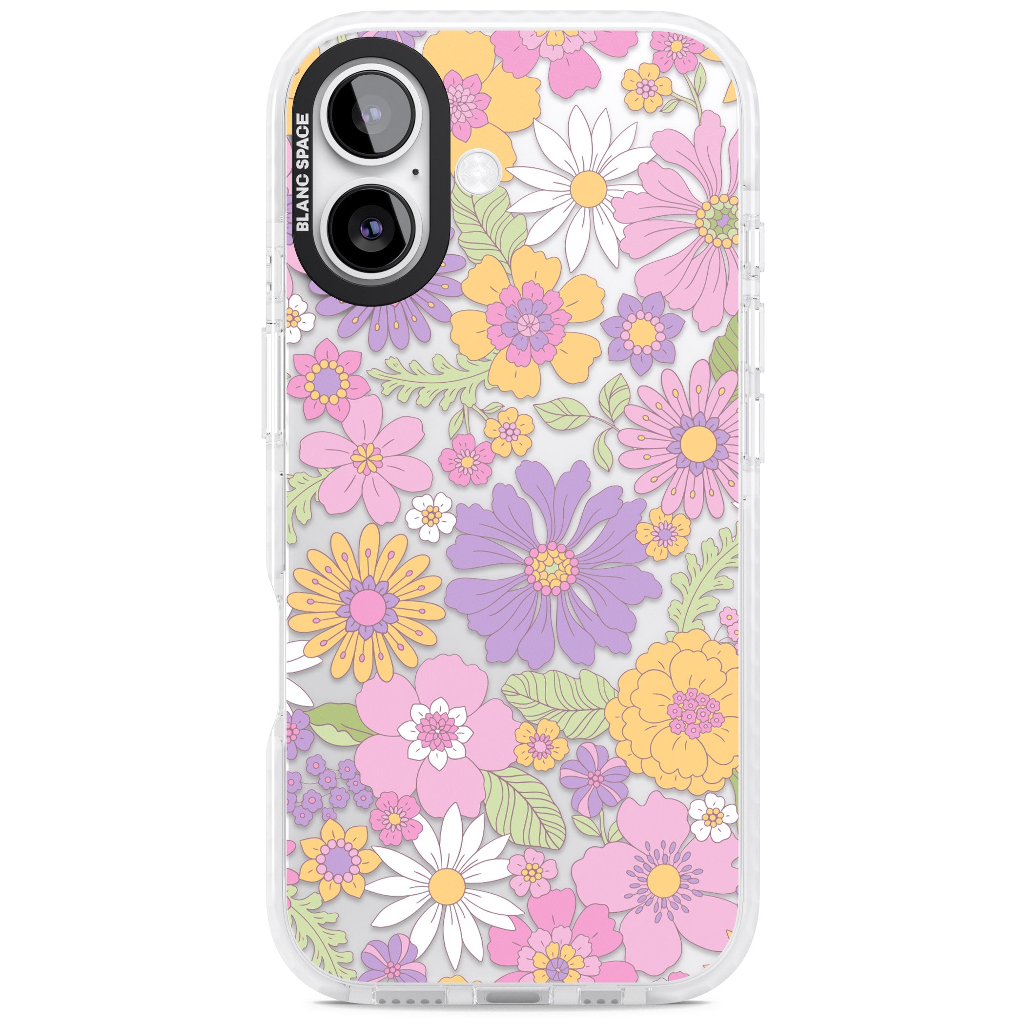 Soft Flower Mix iPhone 17 Impact Clear Phone Case