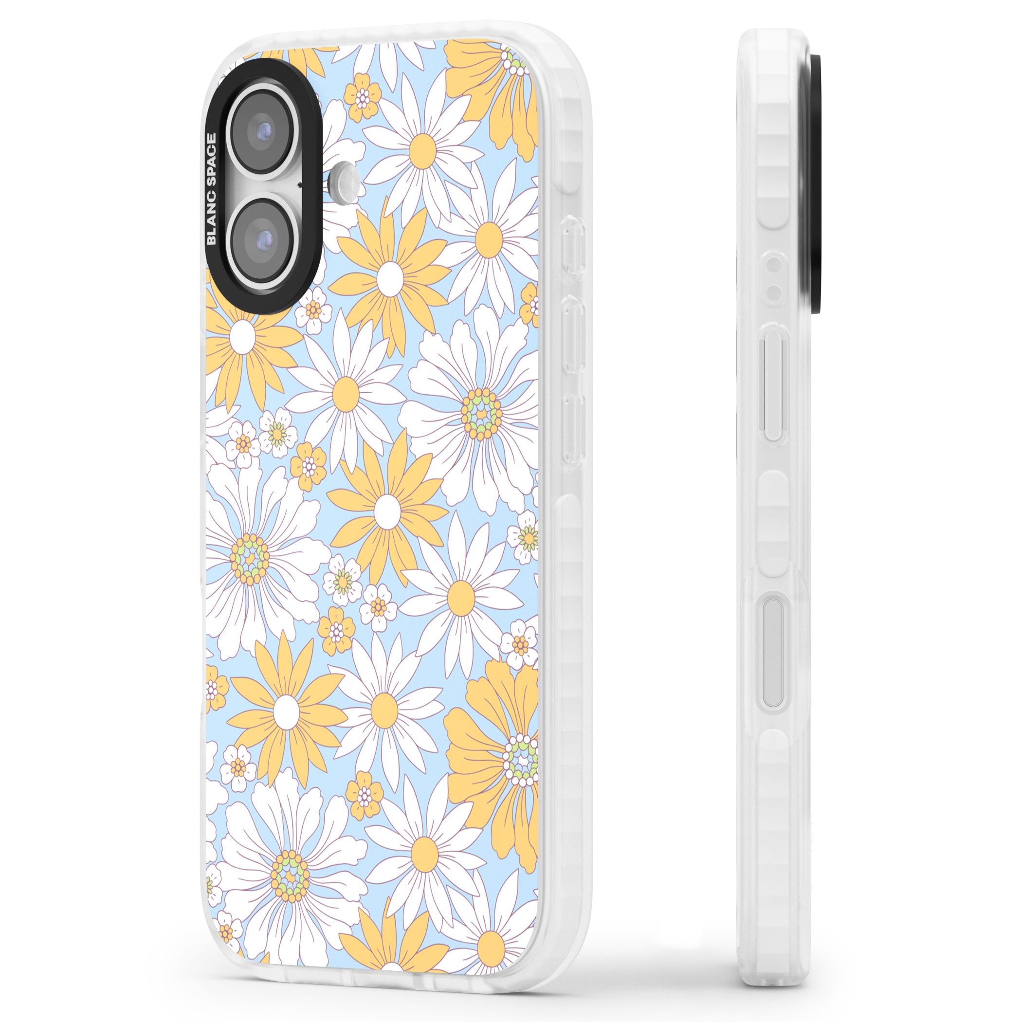 Summers Day Flower Mix iPhone 17 Impact Clear Phone Case Side Profile