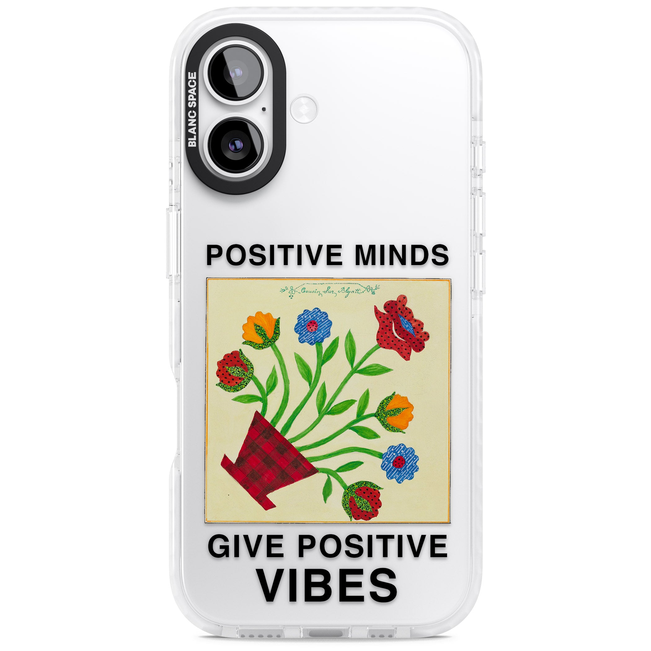 Positive Minds Give Positive Vibes iPhone 17 Impact Clear Phone Case