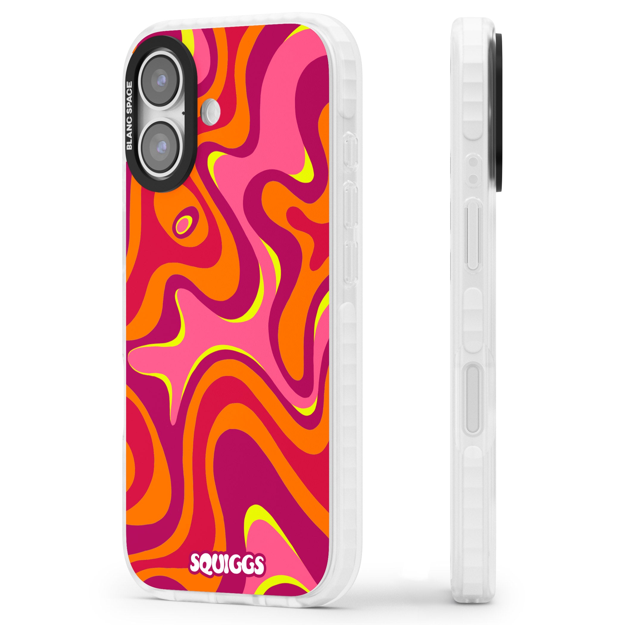 Hot Lava iPhone 17 Impact Clear Phone Case Side Profile