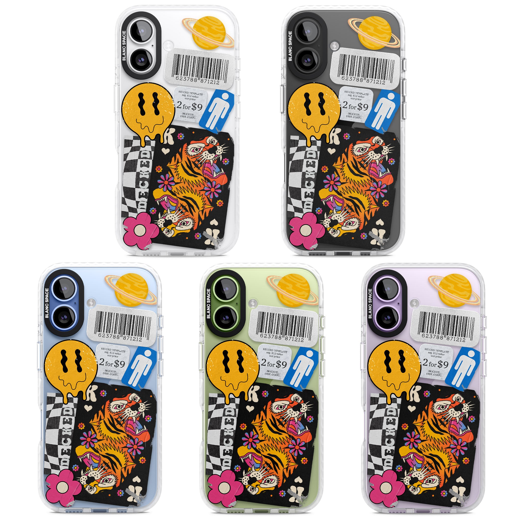 Electric Vibes iPhone 17 Impact Clear Phone Case APT Impact Protection