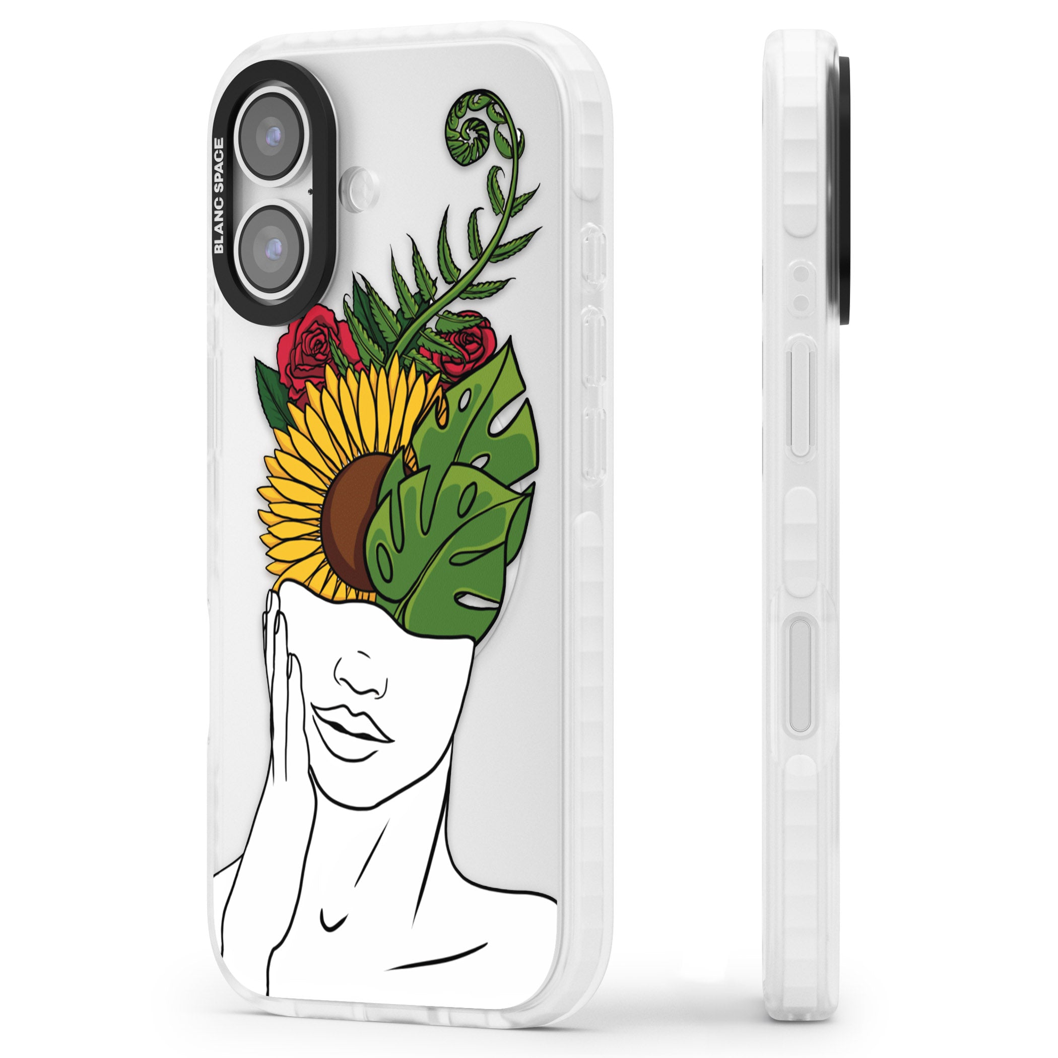 Let The Mind Flourish iPhone 17 Impact Clear Phone Case Side Profile