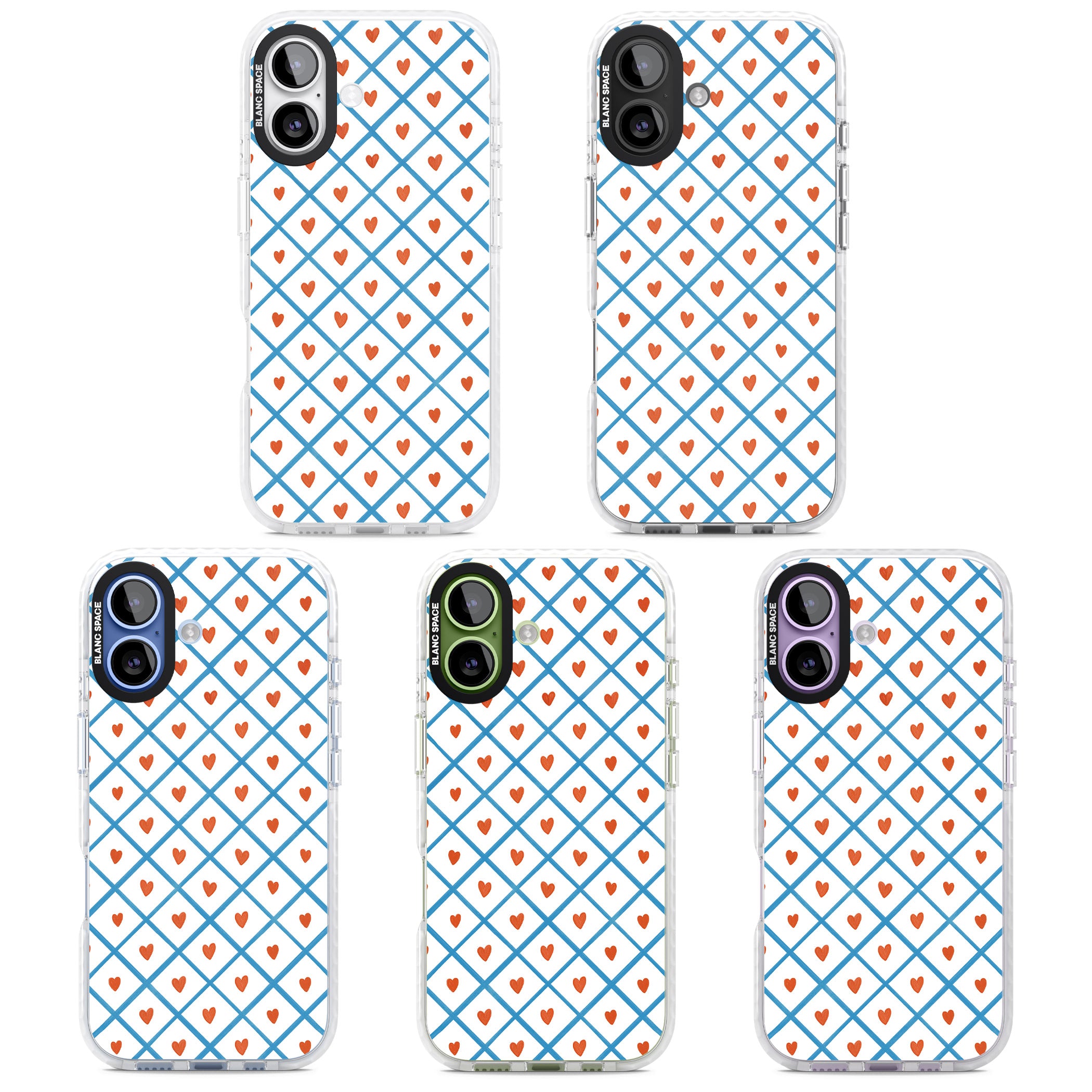 Lattice Love Hearts iPhone 17 Impact Clear Phone Case APT Impact Protection