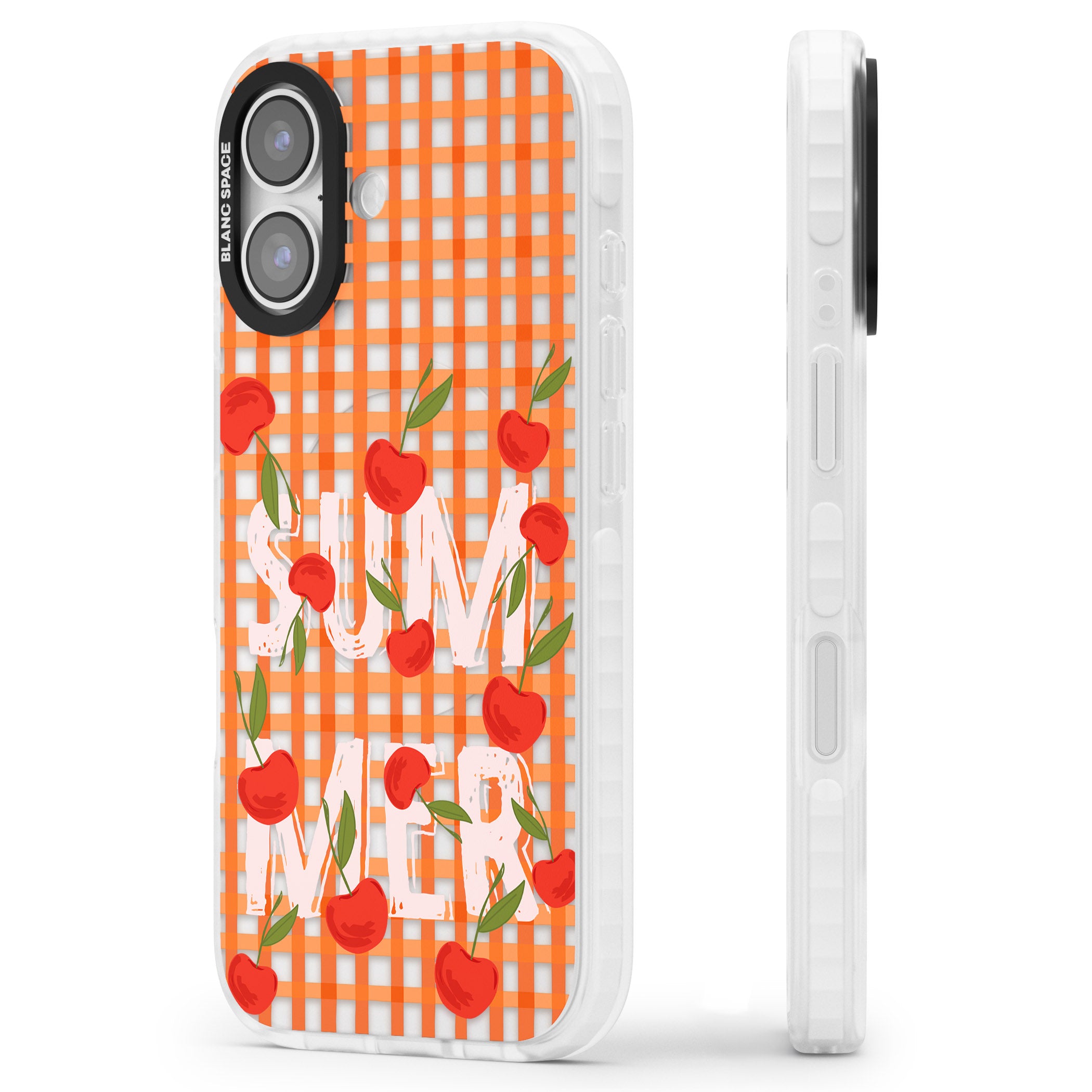 Summer Tomatoes iPhone 17 Impact Clear Phone Case Side Profile