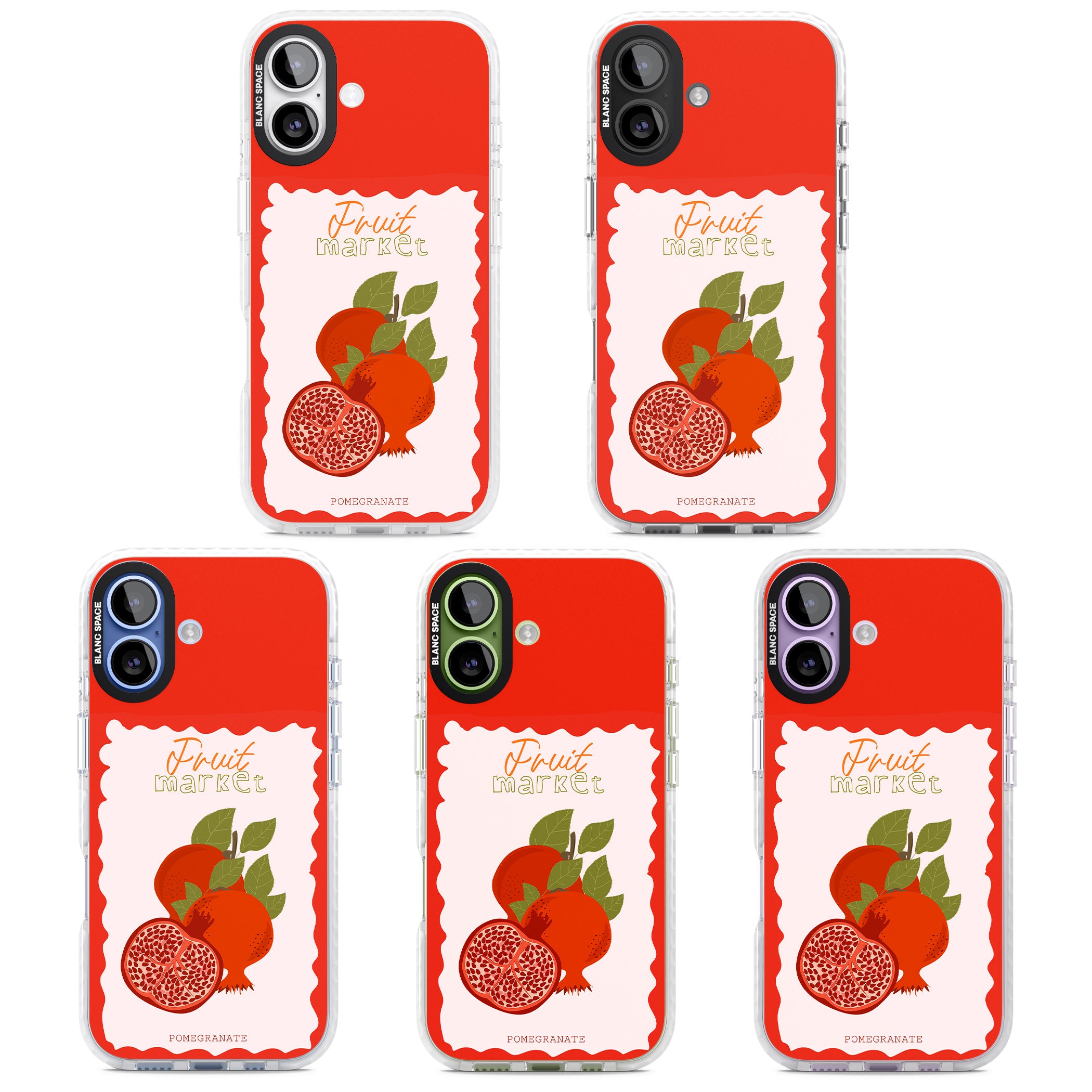 Fruit Market Pomegranate iPhone 17 Impact Clear Phone Case APT Impact Protection