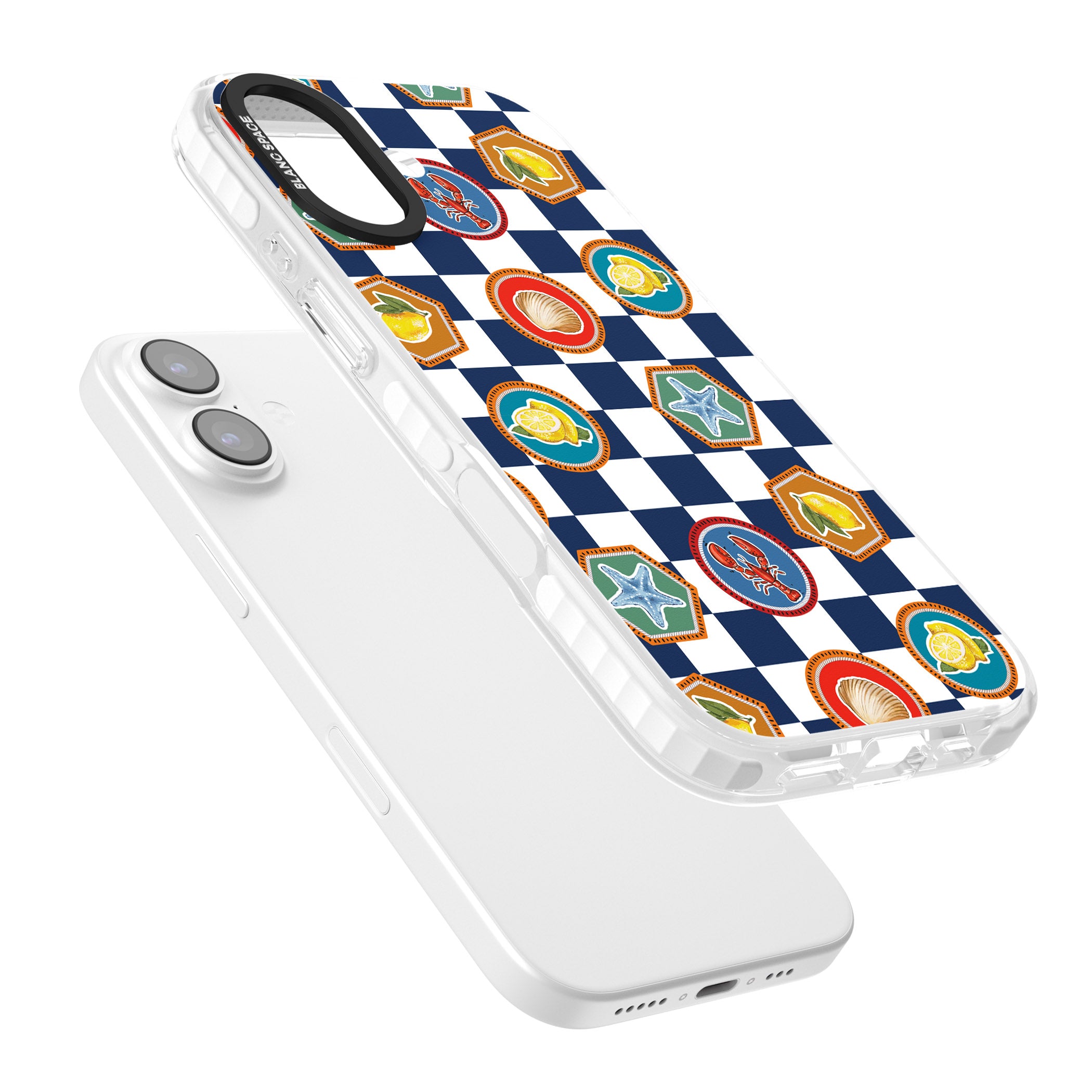 Coastal Check Pattern iPhone 17 Impact Clear Phone Case Colours
