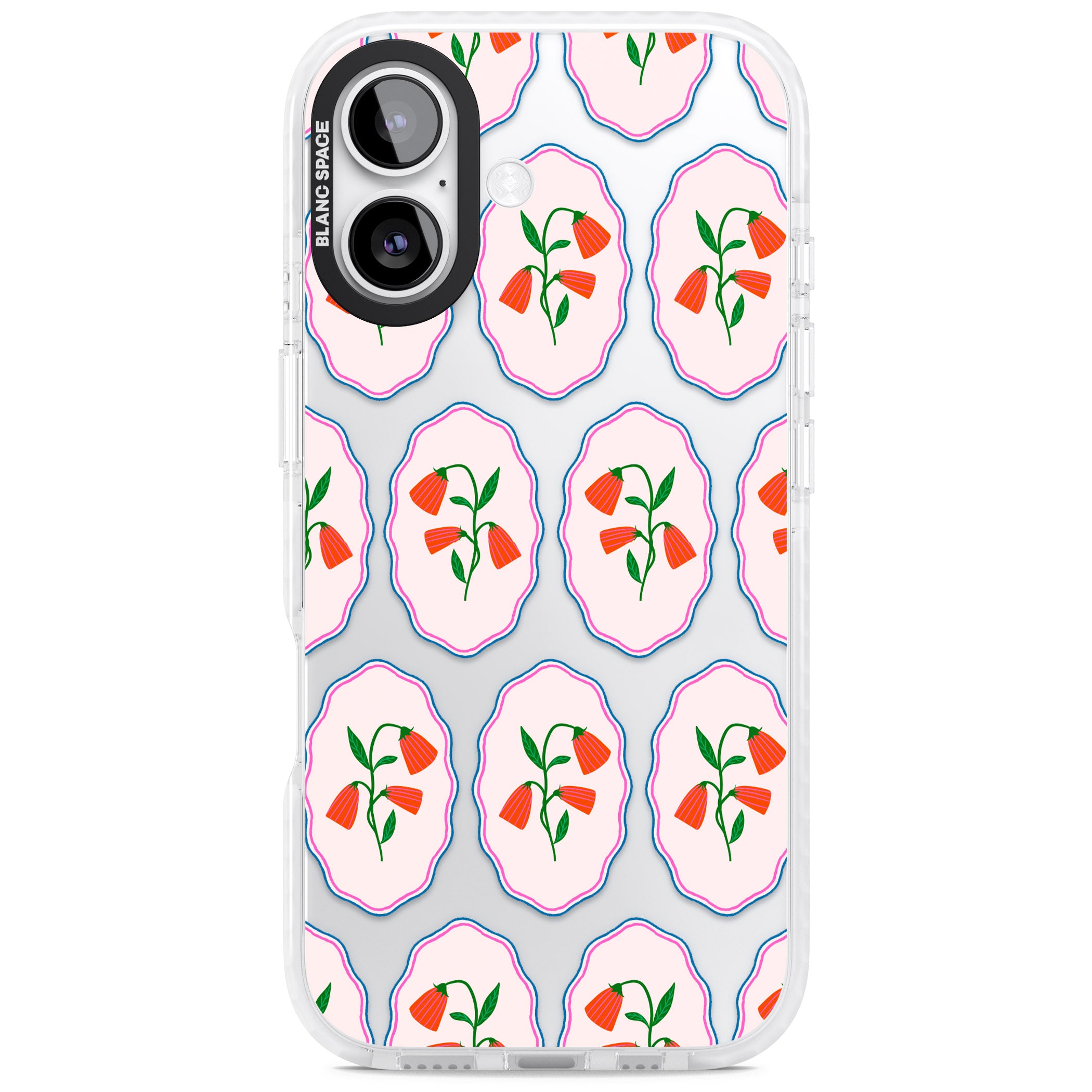 Rose Stamps iPhone 17 Impact Clear Phone Case