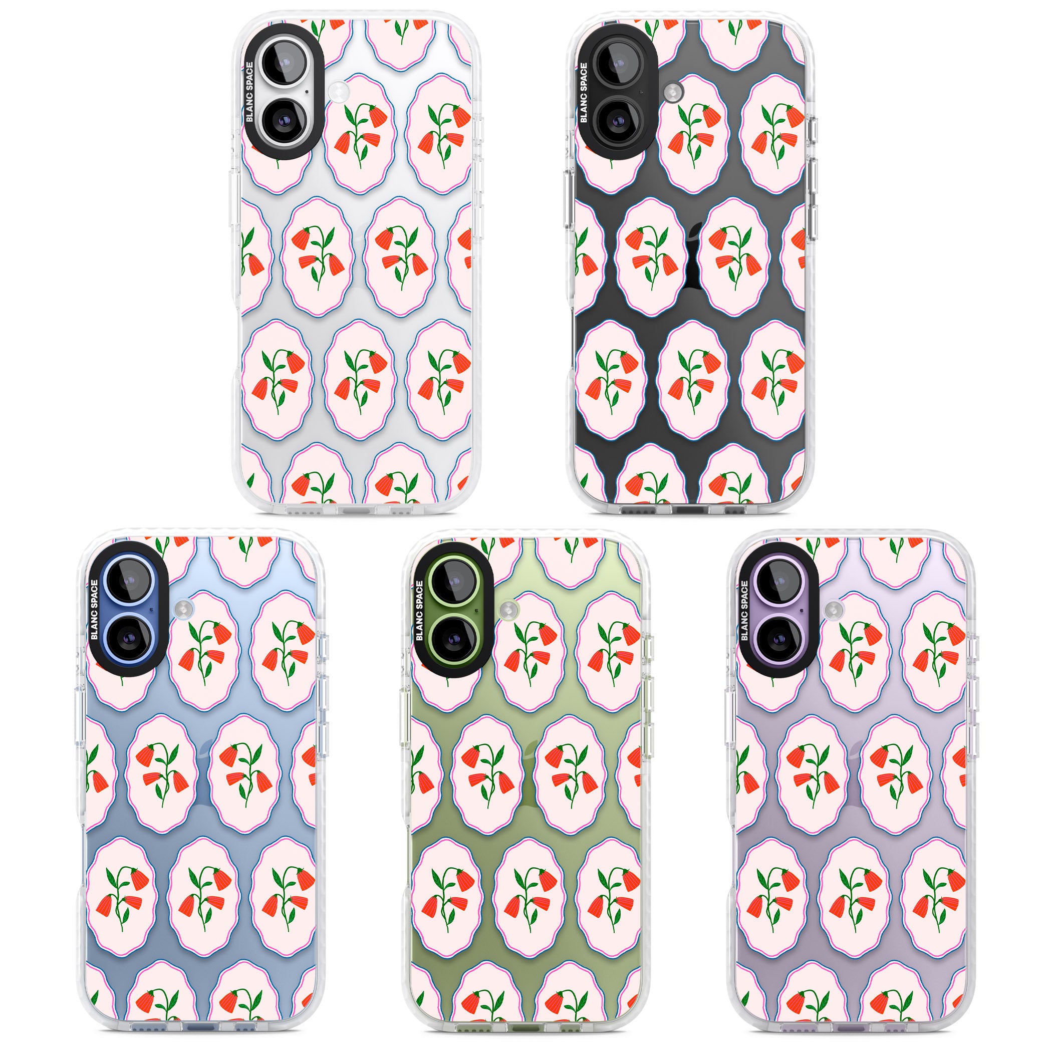 Rose Stamps iPhone 17 Impact Clear Phone Case APT Impact Protection