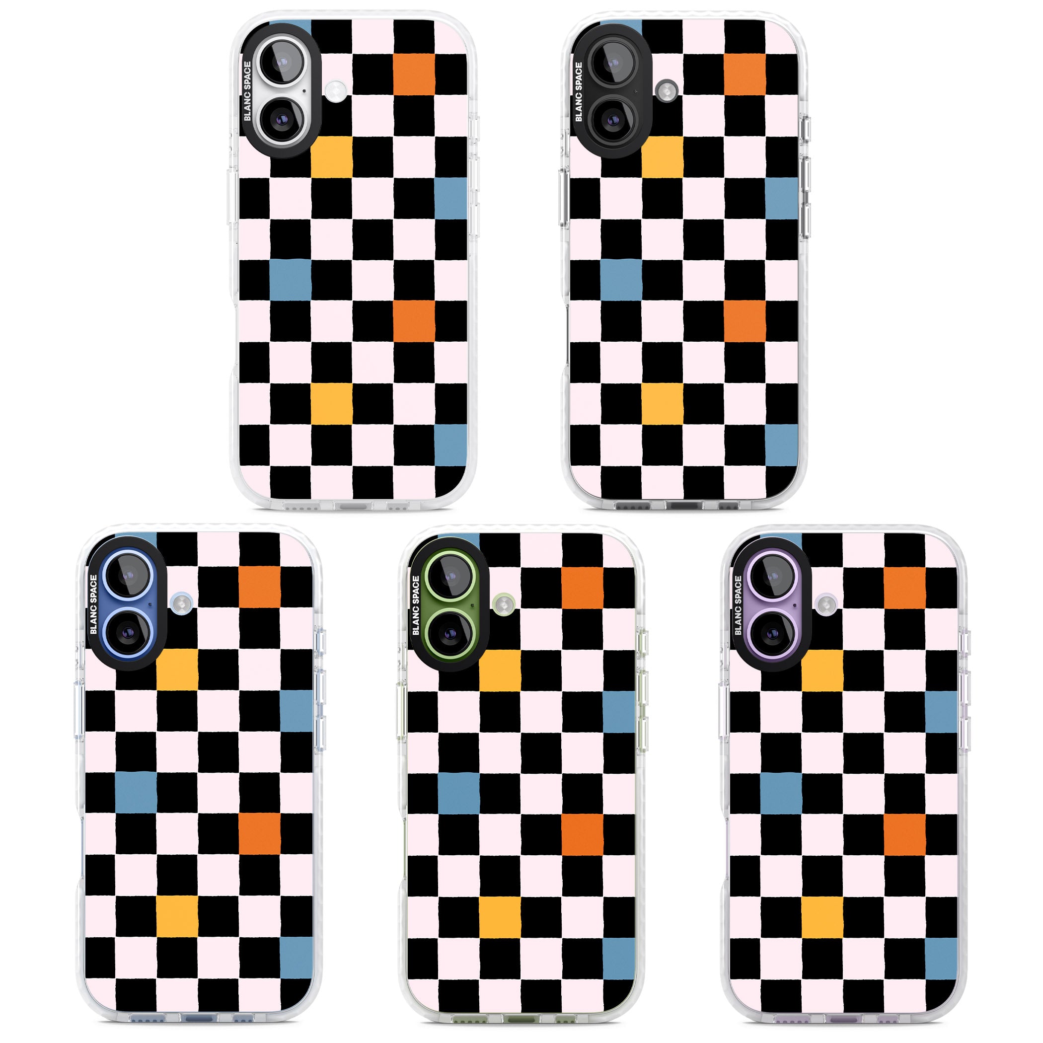 Vibrant Retro Checkered iPhone 17 Impact Clear Phone Case APT Impact Protection