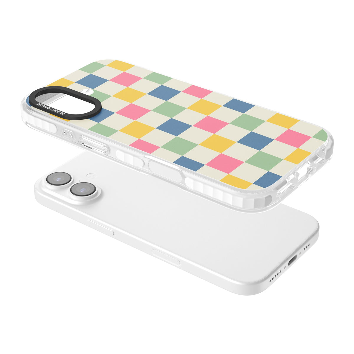 Sugar Cubes iPhone 16 / iPhone 16 Plus / iPhone 17 Impact Clear Phone Case angled