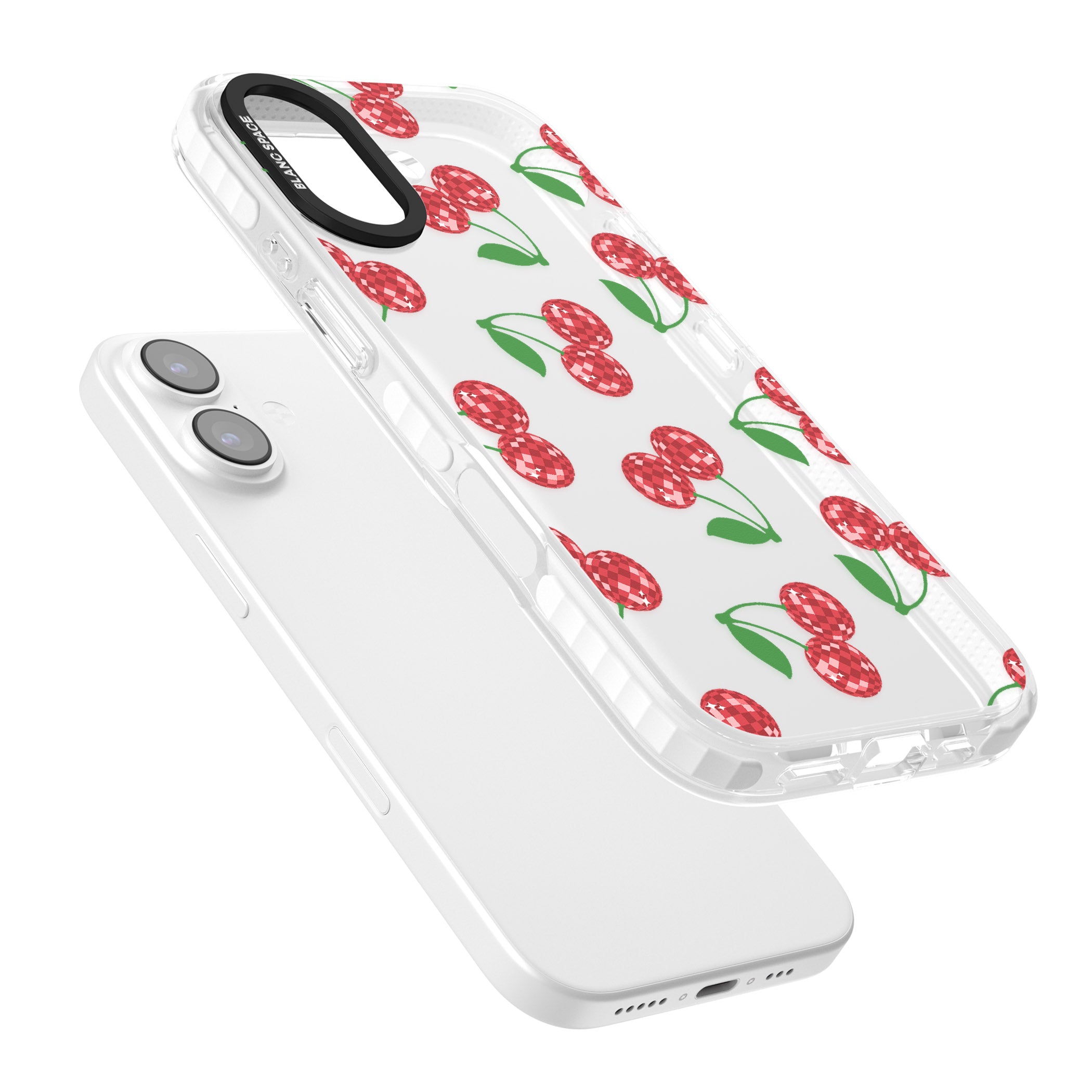 Disco Cherry Pattern iPhone 17 Impact Clear Phone Case Colours