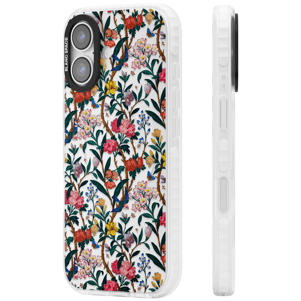 Vines & Flowers iPhone 16 / iPhone 16 Plus / iPhone 17 Impact Clear Phone Case side