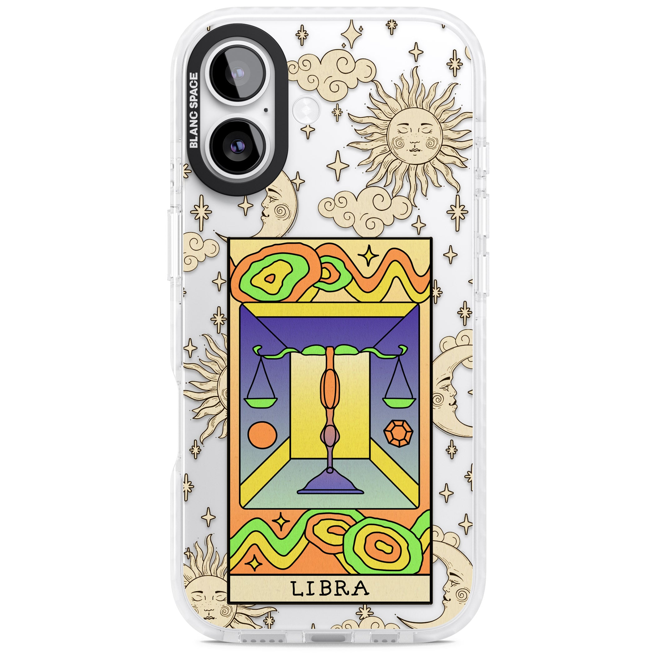Celestial Zodiac Libra iPhone 17 Impact Clear Phone Case