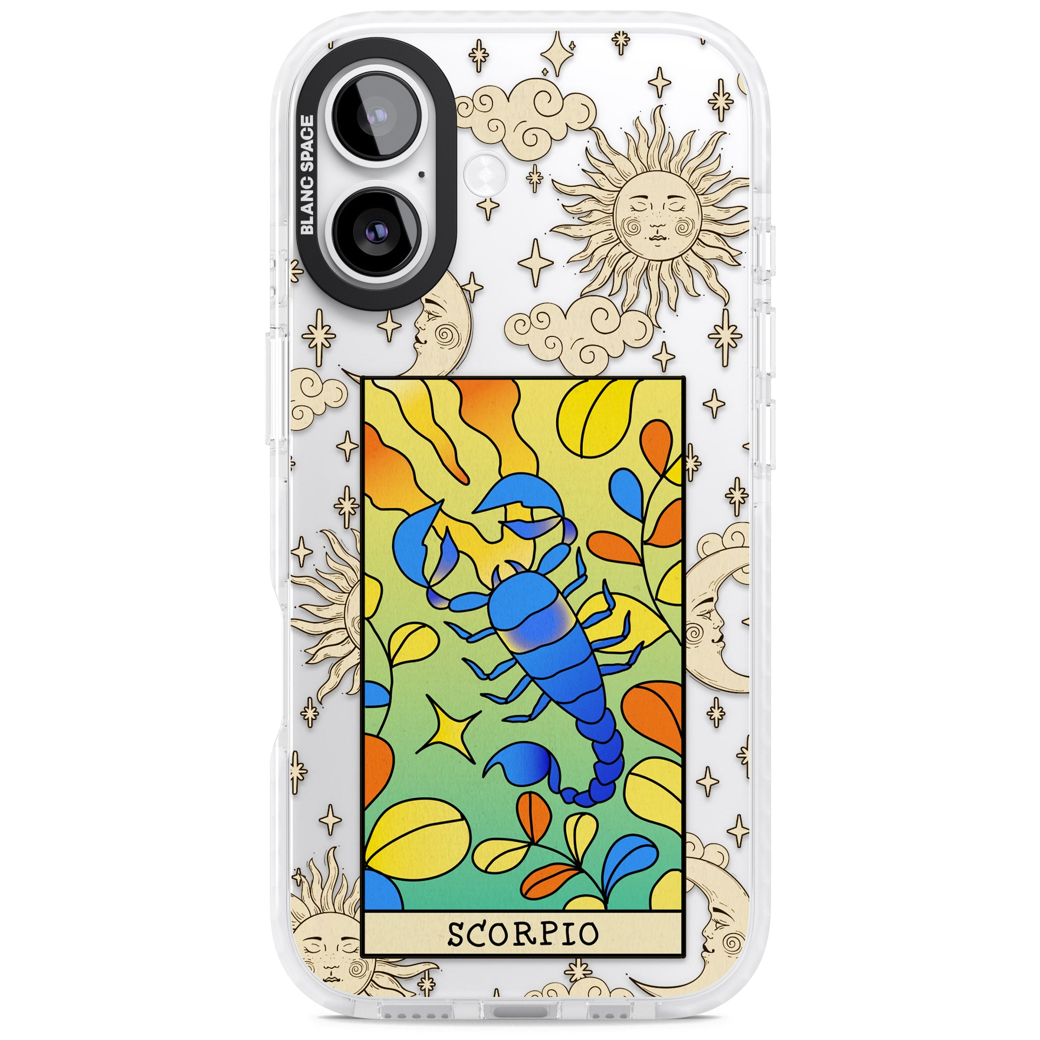 Celestial Zodiac Scorpio iPhone 17 Impact Clear Phone Case