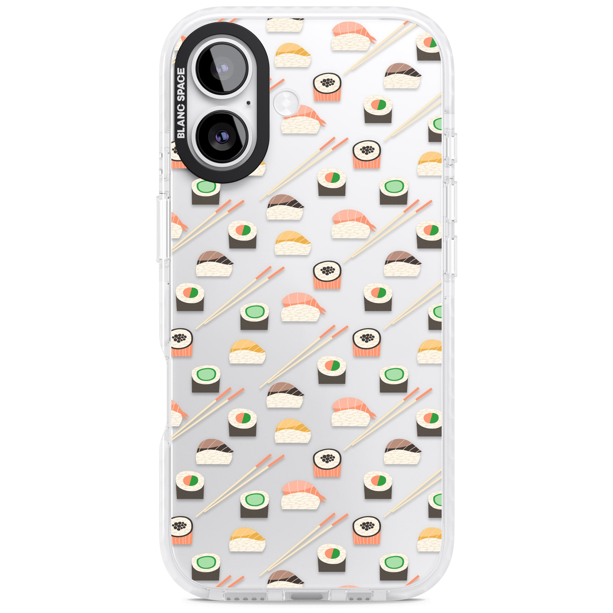 Sushi & Chopsticks Pattern iPhone 17 Impact Clear Phone Case