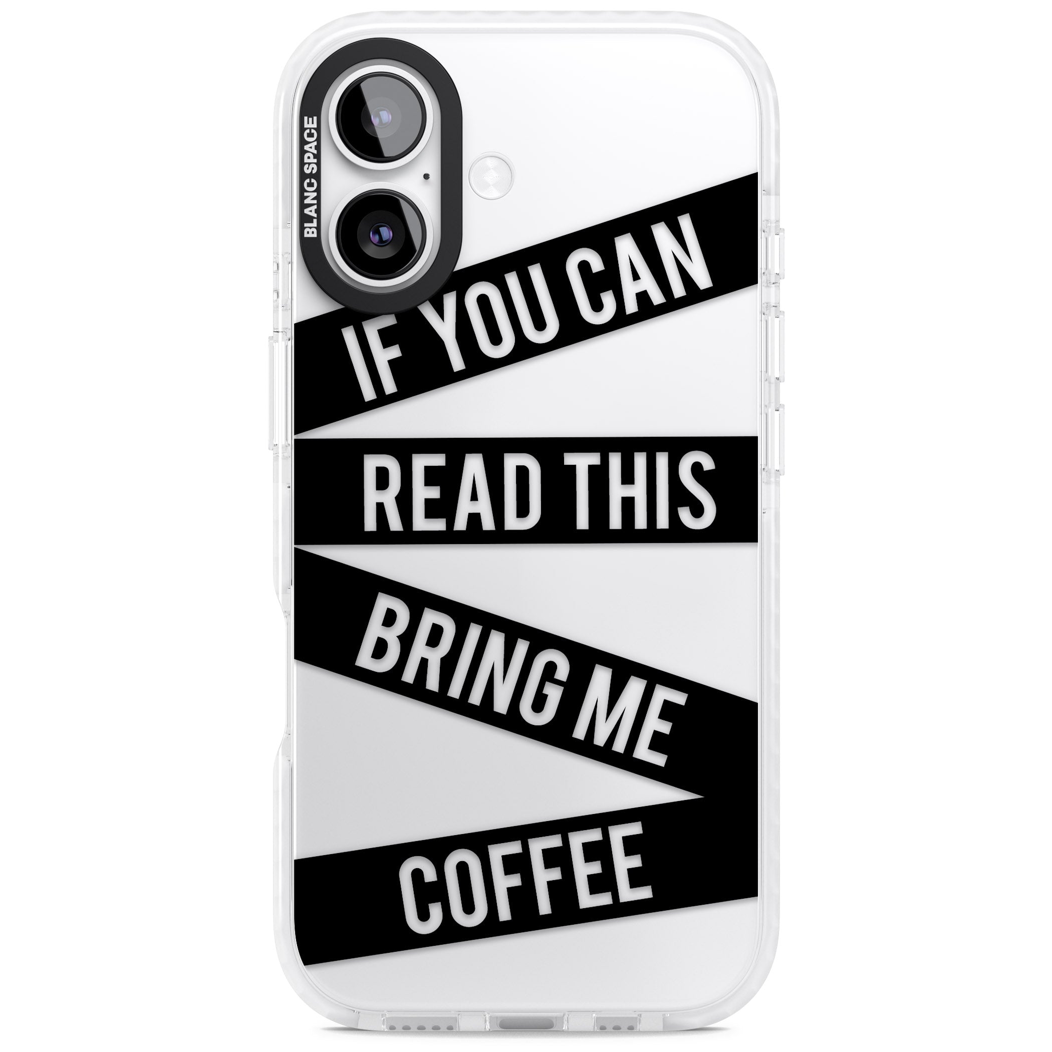Bring Me Coffee iPhone 17 Impact Clear Phone Case