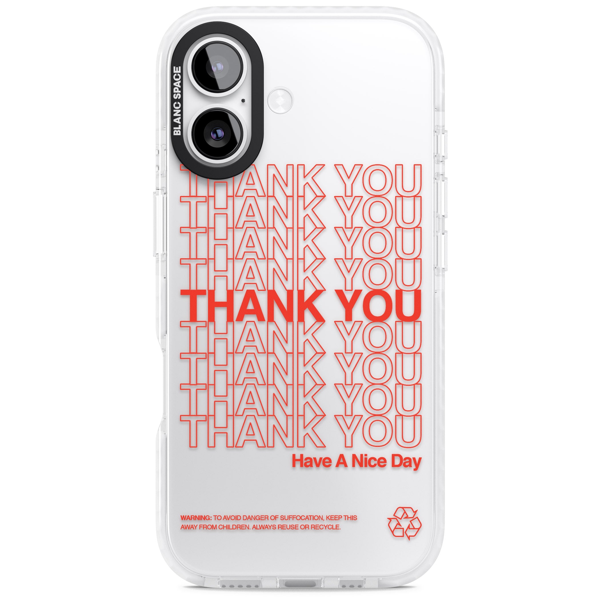 Thank You Have A Nice Day iPhone 17 Impact Clear Phone Case