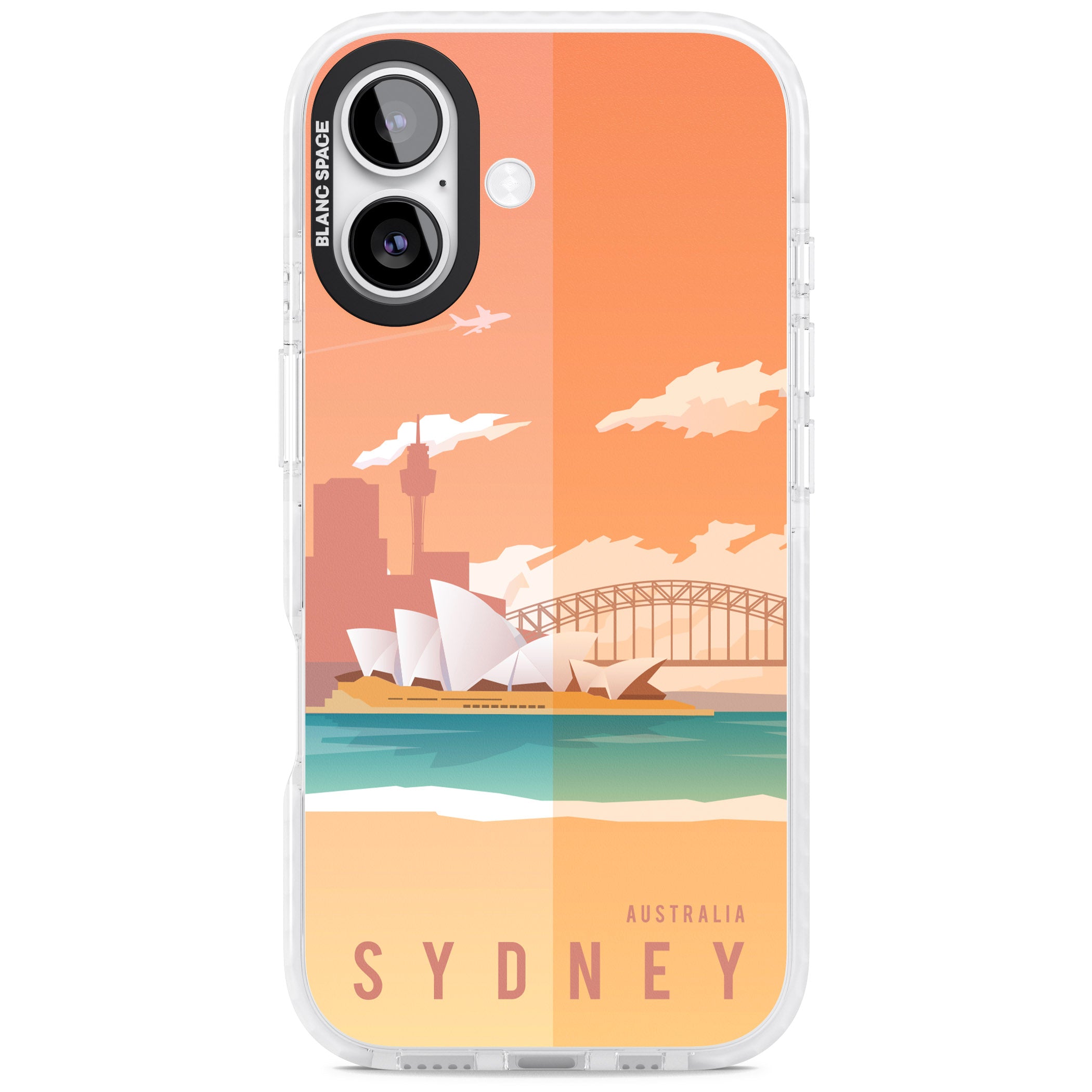 Vintage Travel Poster Sydney iPhone 17 Impact Clear Phone Case